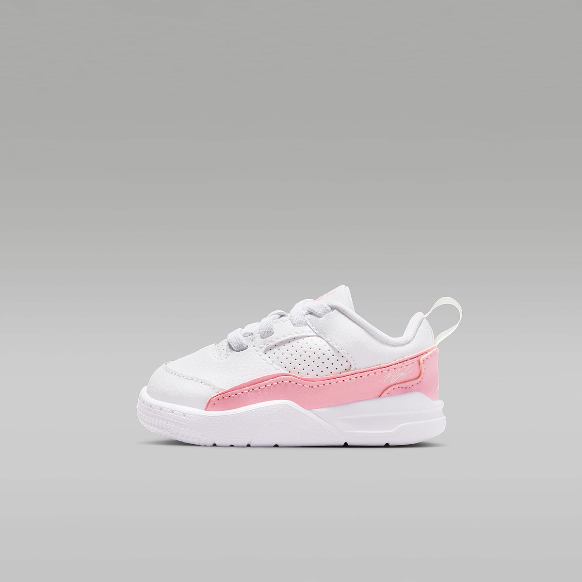 Jordan Flight Court – Blanco/Rosa suave medio – vista 1