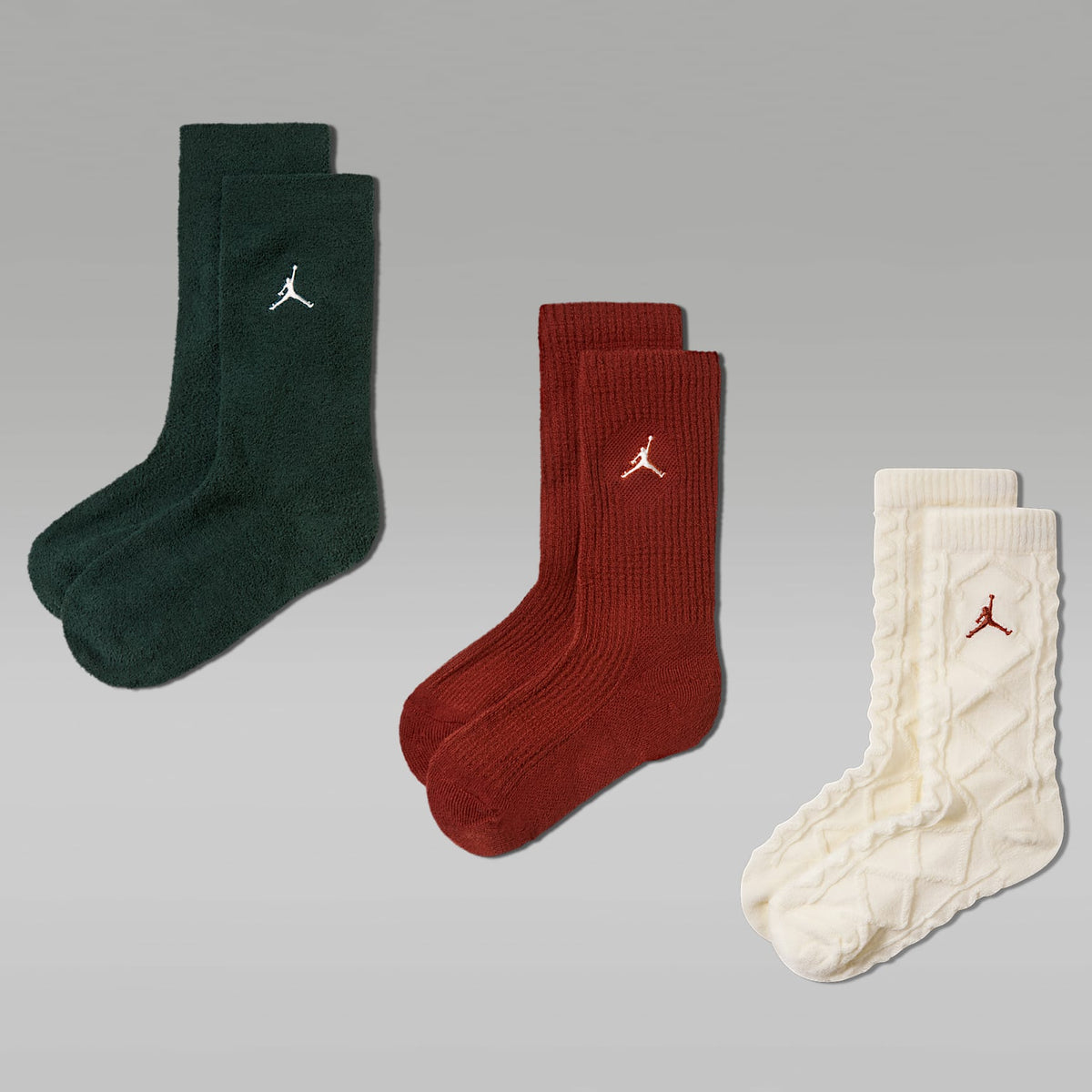 Calcetas Holiday '25 Gifting para niños talla grande (3 pares) Jordan – Vela – vista 1