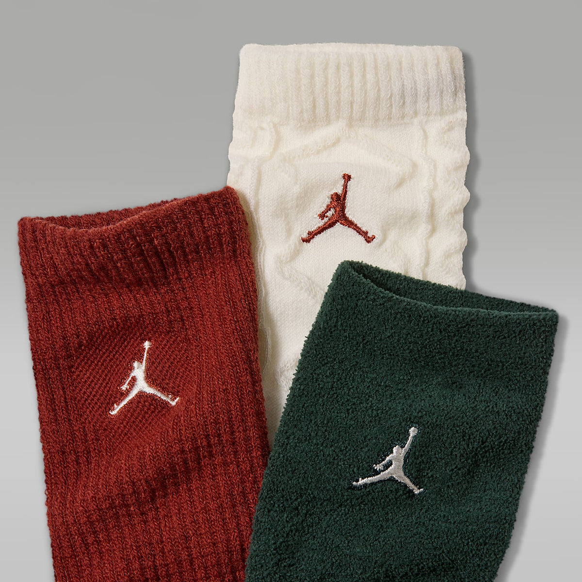 Calcetas Holiday '25 Gifting para niños talla grande (3 pares) Jordan – Vela – vista 2