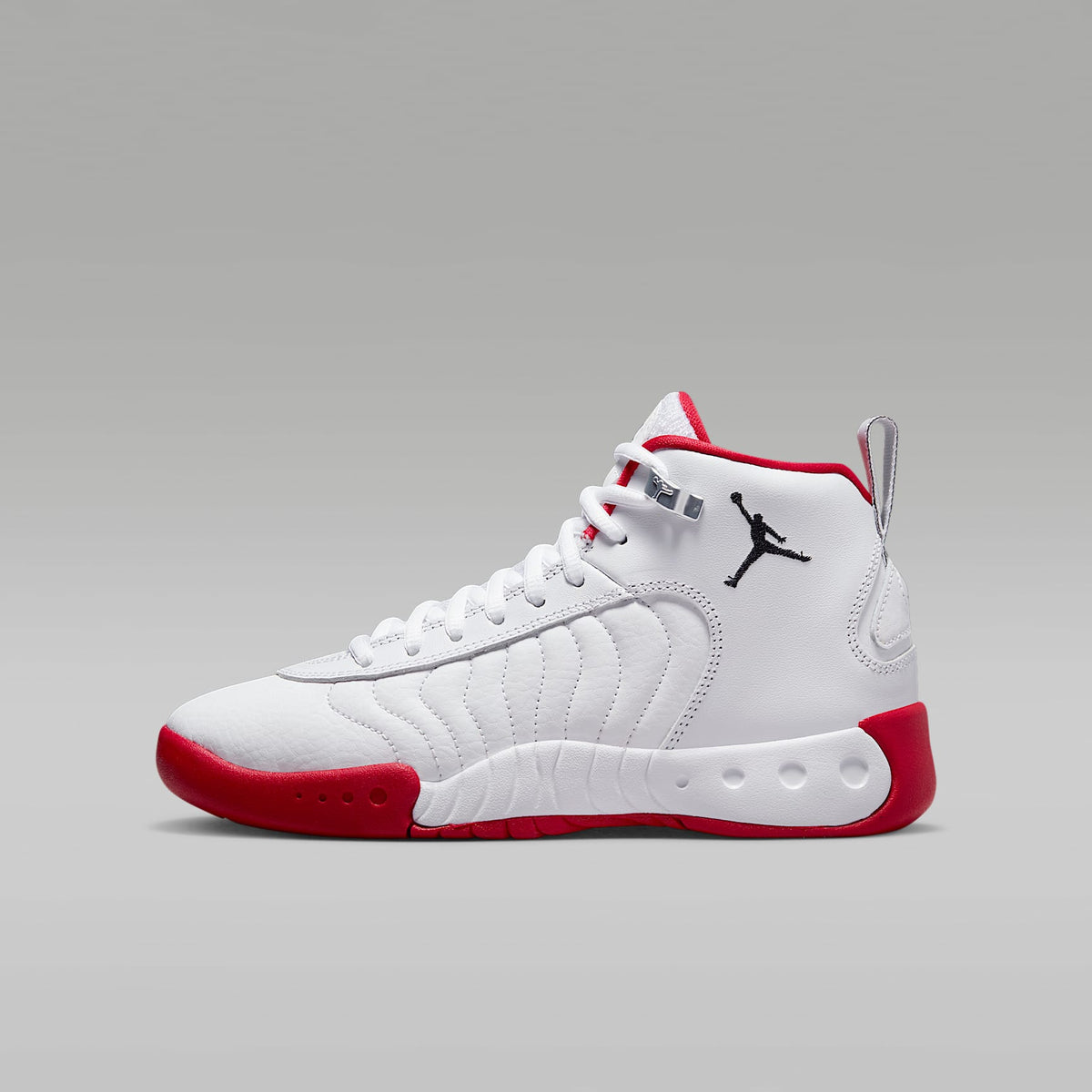 Jordan Jumpman Pro – Blanco/Rojo genuino/Plata metalizado/Negro – vista 1