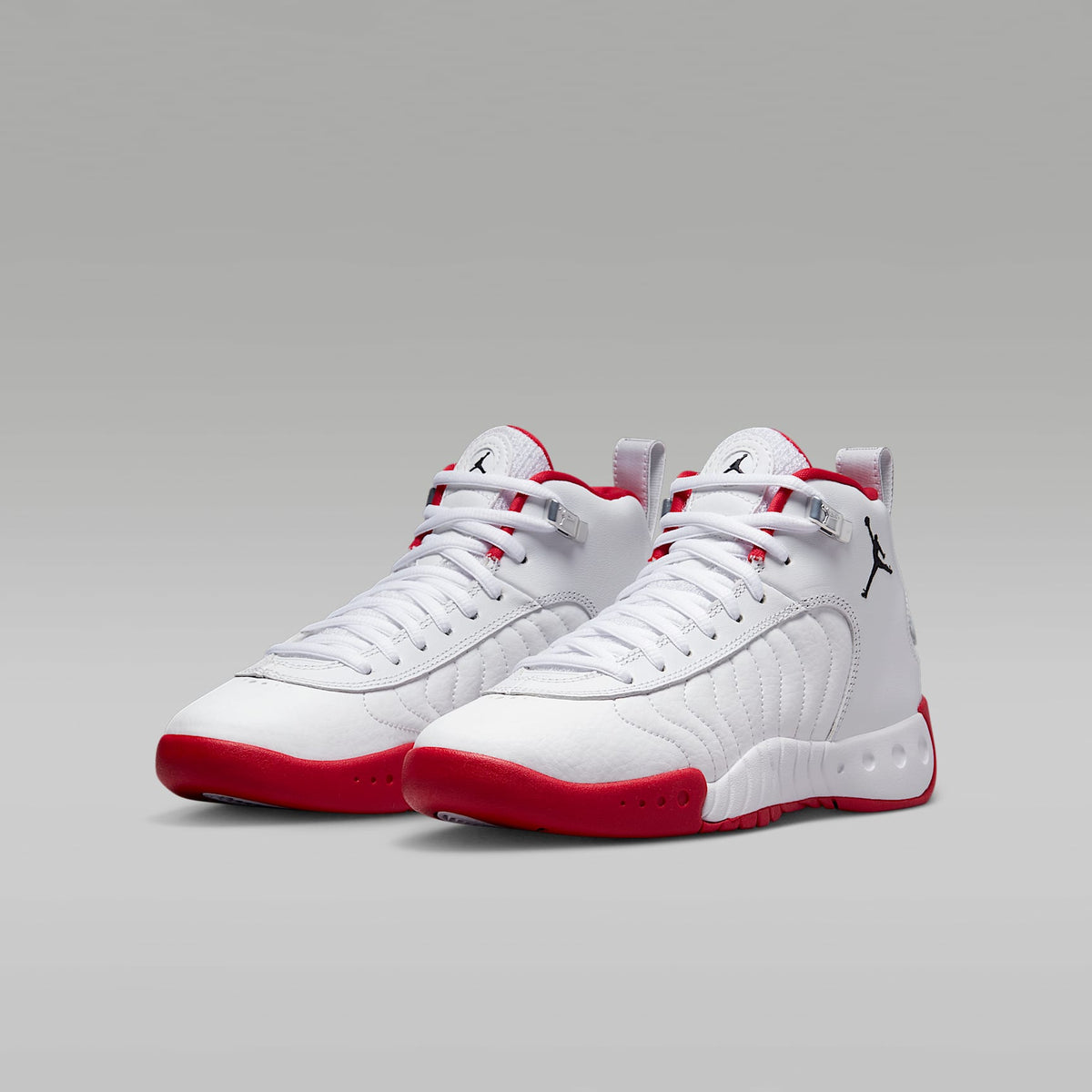 Jordan Jumpman Pro – Blanco/Rojo genuino/Plata metalizado/Negro – vista 5