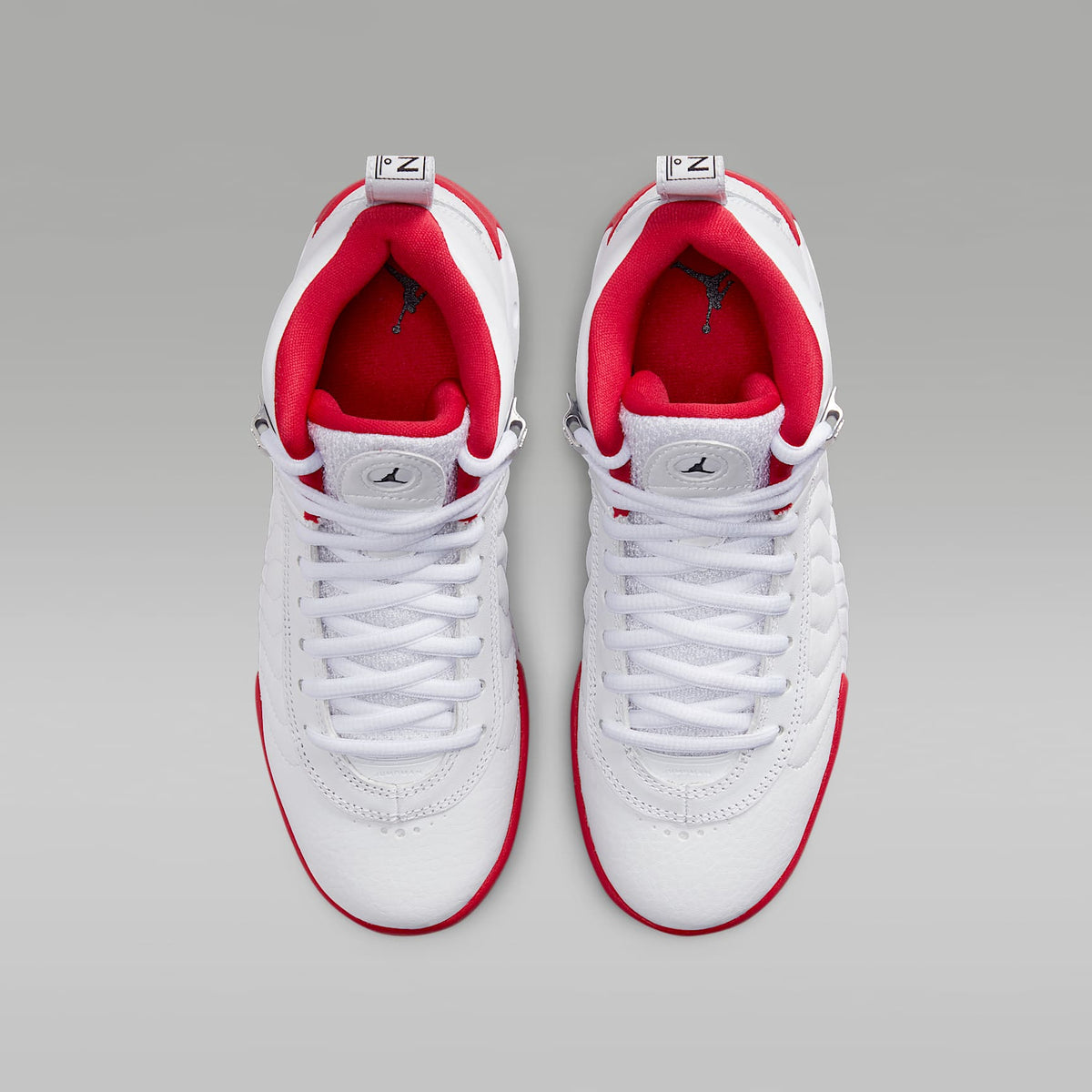 Jordan Jumpman Pro – Blanco/Rojo genuino/Plata metalizado/Negro – vista 4