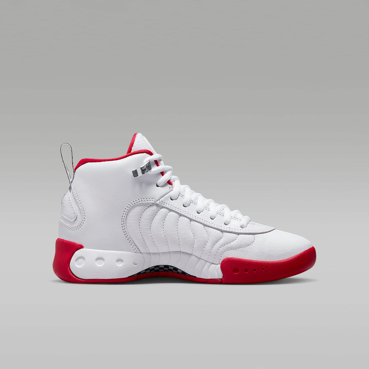 Jordan Jumpman Pro – Blanco/Rojo genuino/Plata metalizado/Negro – vista 3