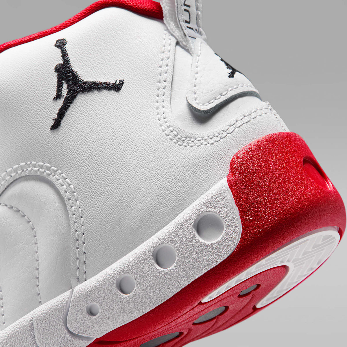 Jordan Jumpman Pro – Blanco/Rojo genuino/Plata metalizado/Negro – vista 8