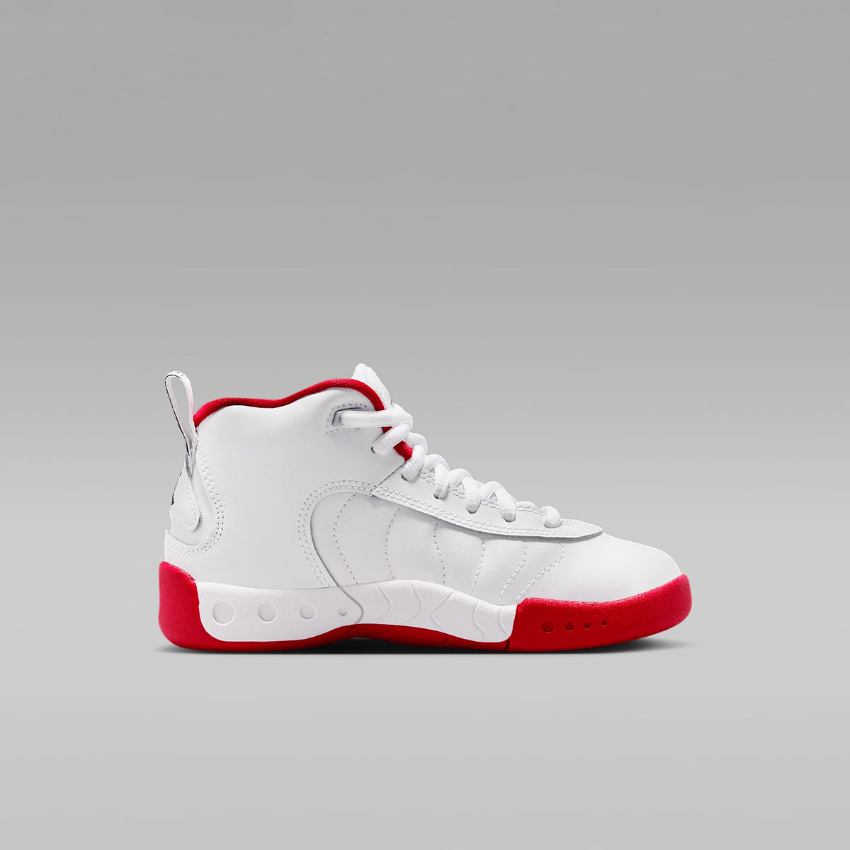 Jordan Jumpman Pro – Blanco/Rojo genuino/Plata metalizado/Negro – vista 3