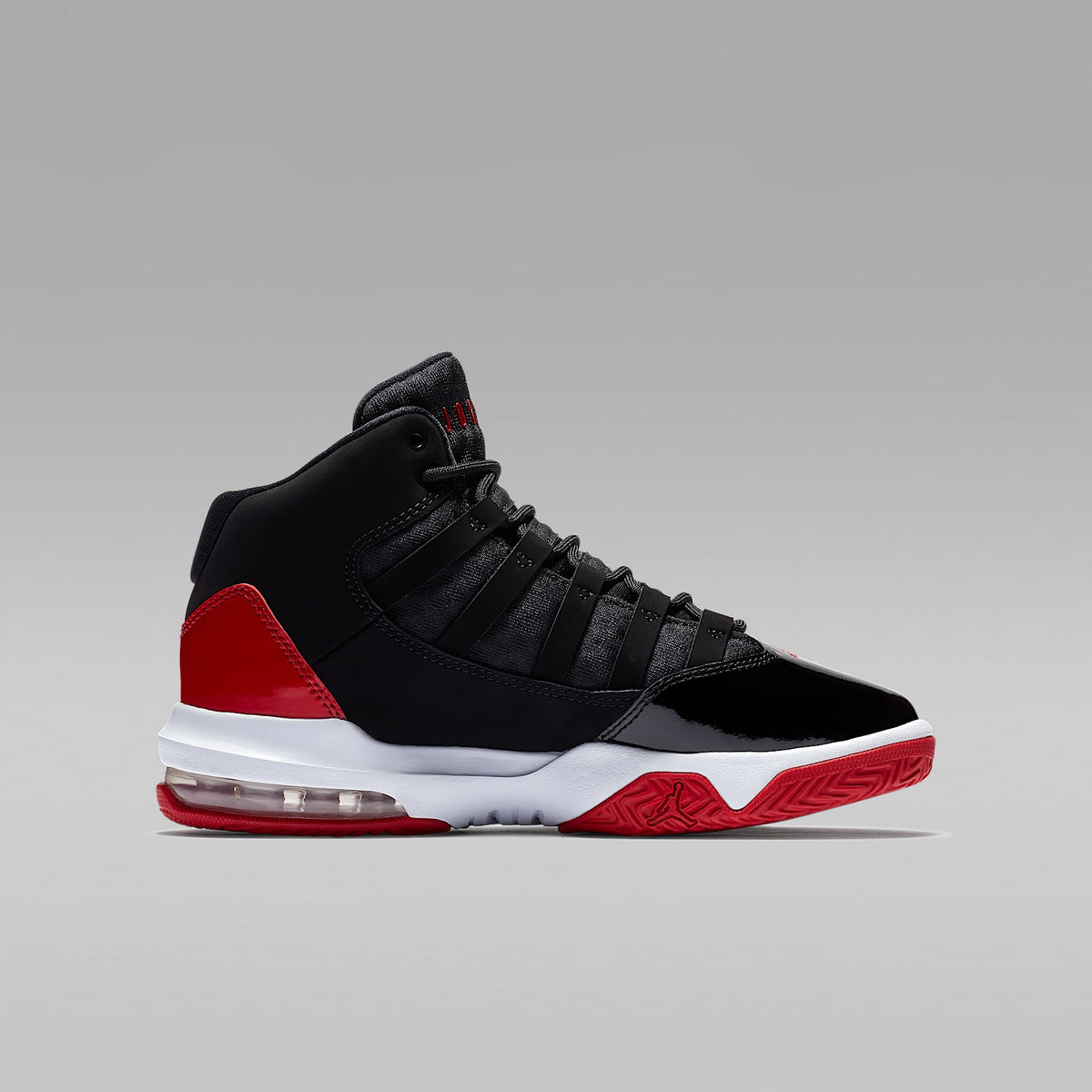Jordan Max Aura – Negro/Rojo gimnasio/Blanco/Negro – vista 3