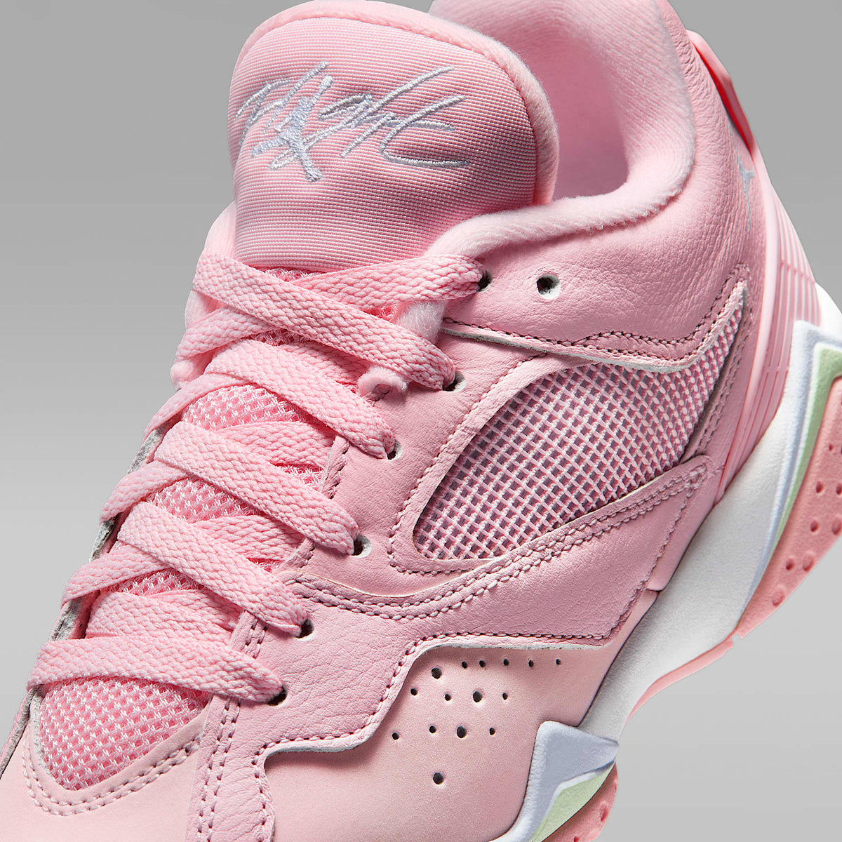Air Jordan MVP 92 – Rosa suave medio/Verde vapor/Blanco/Azul medio – vista 7