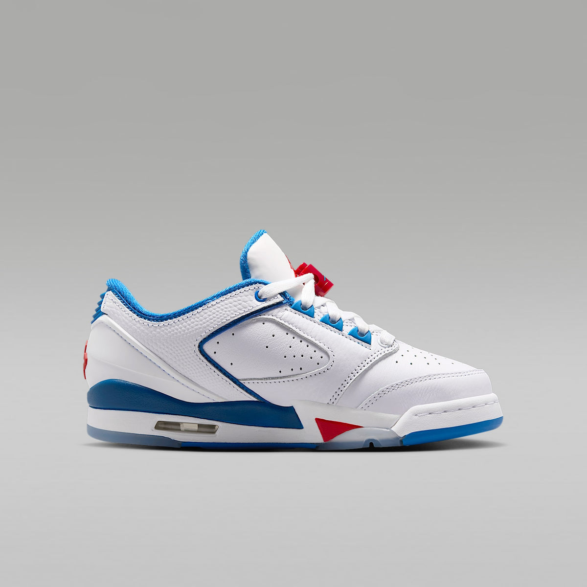Air Jordan Sixty Plus Low – Blanco/Azul genuino/Rojo universitario – vista 3