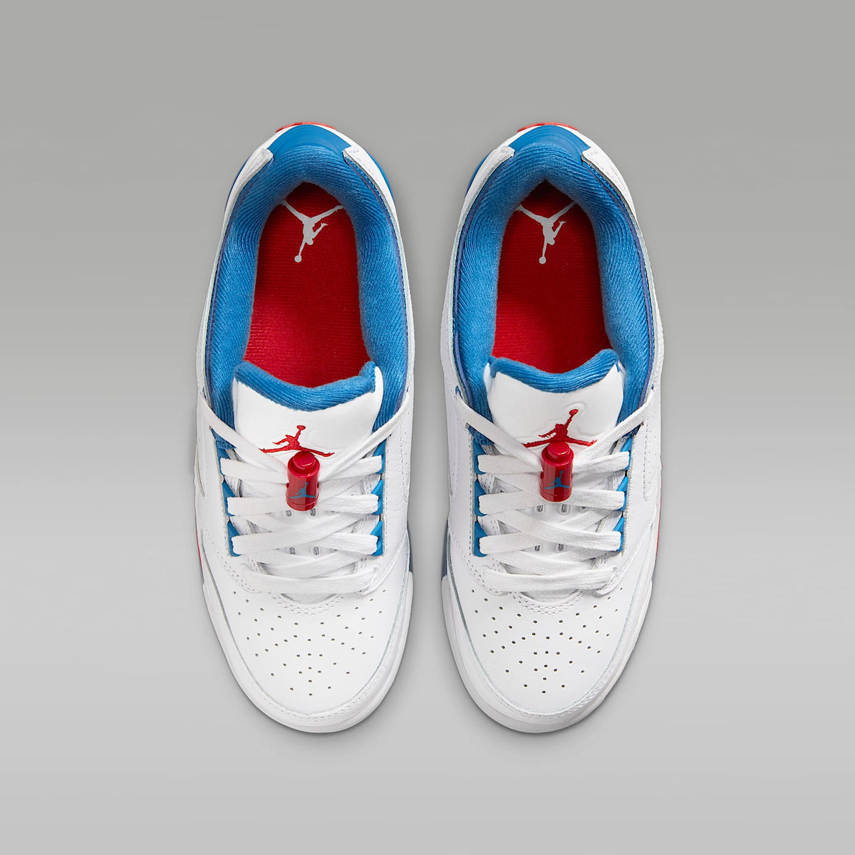 Air Jordan Sixty Plus Low – Blanco/Azul genuino/Rojo universitario – vista 4