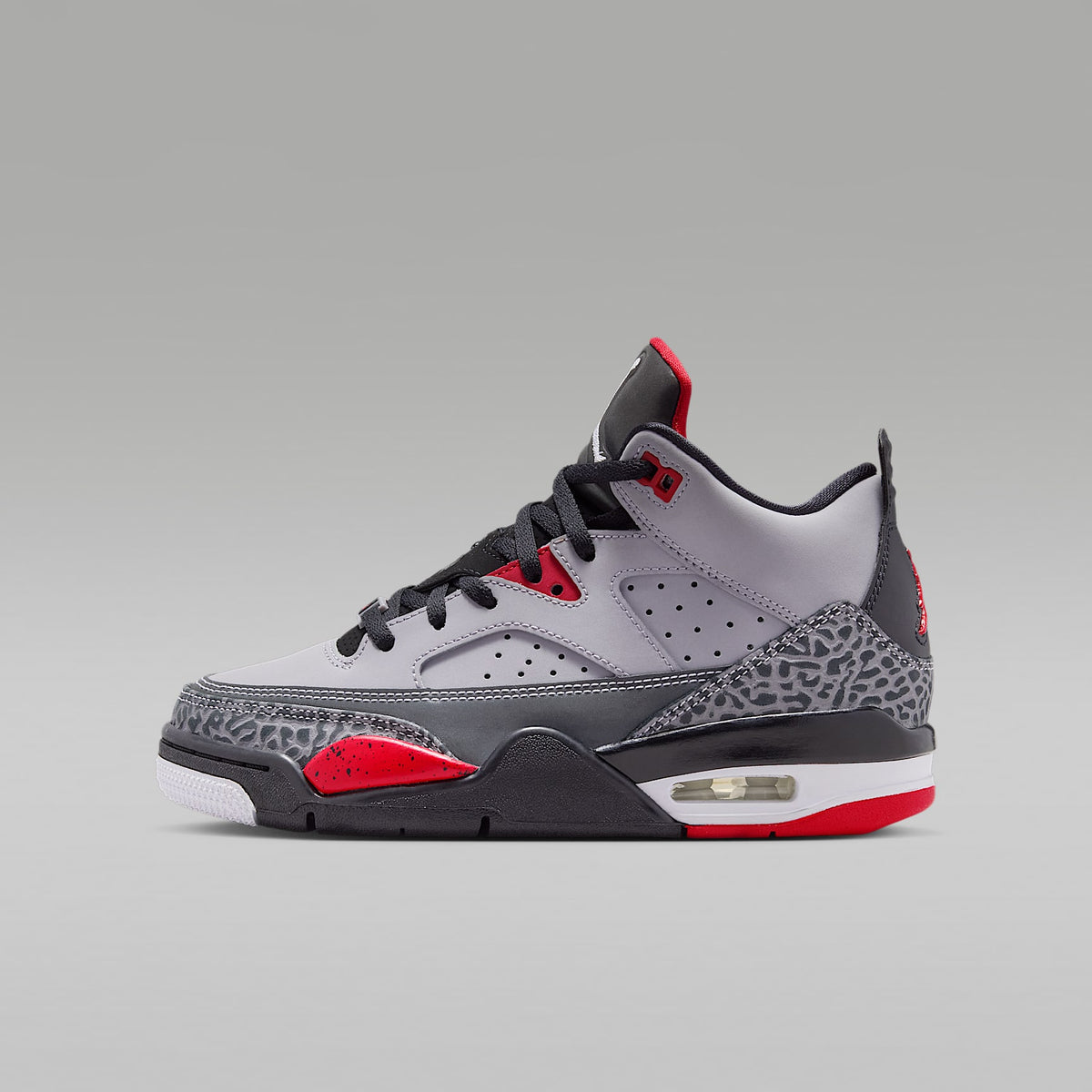 Jordan Son of Mars Low – Gris cemento/Negro/Rojo pasión/Blanco – vista 1