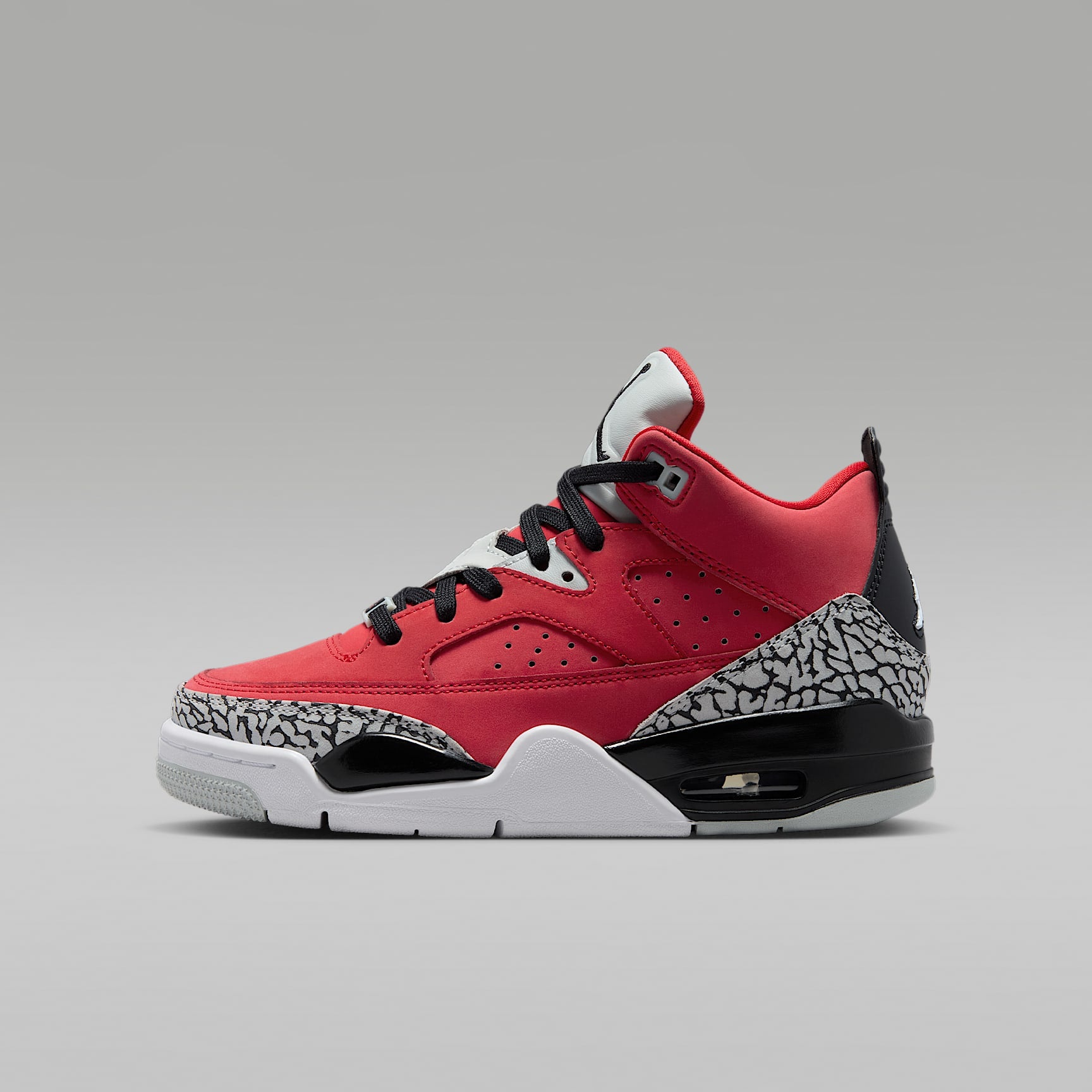 Jordan Son of Mars Low – Rojo pasión/Neblina gris/Blanco/Negro – vista 1