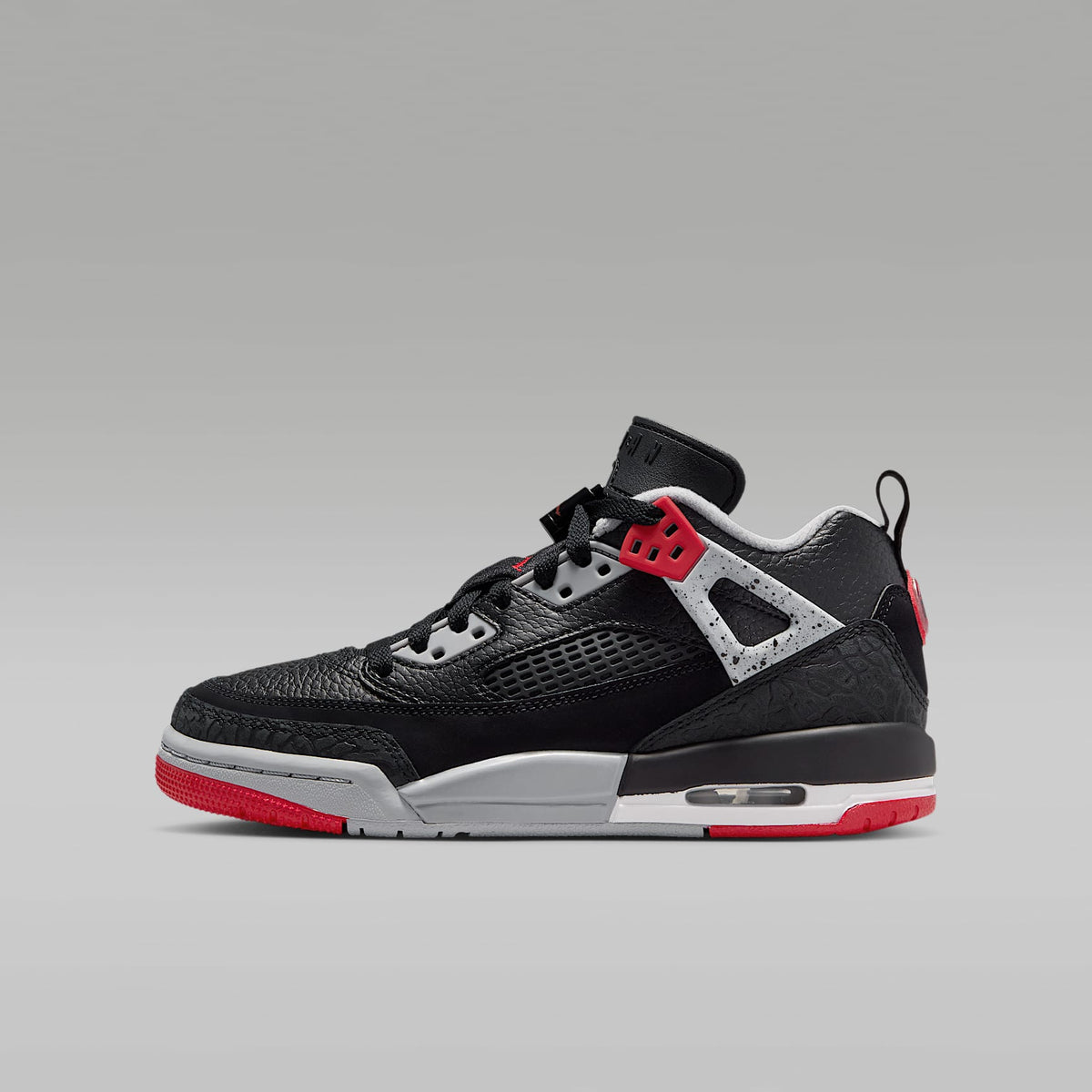Jordan Spizike Low – Negro/Gris lobo/Blanco/Rojo gimnasio – vista 1