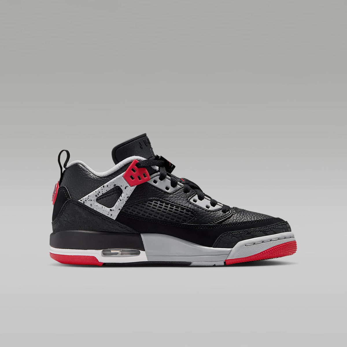 Jordan Spizike Low – Negro/Gris lobo/Blanco/Rojo gimnasio – vista 3
