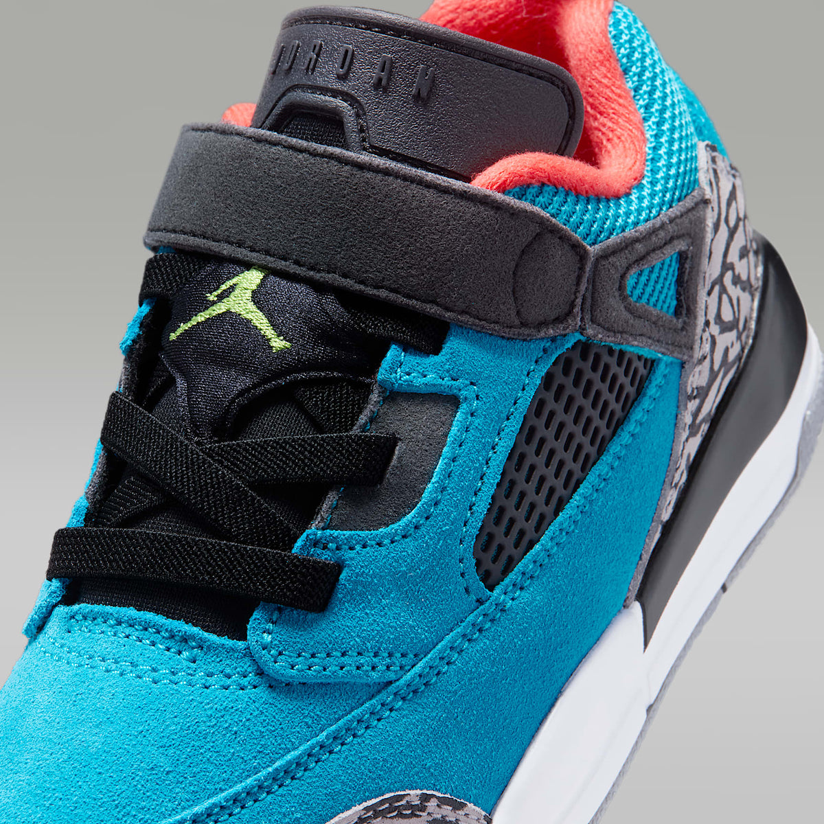 Jordan Spizike Low – Turquesa neo/Carmesí claro/Fucsia cósmico/Verde vivo – vista 7