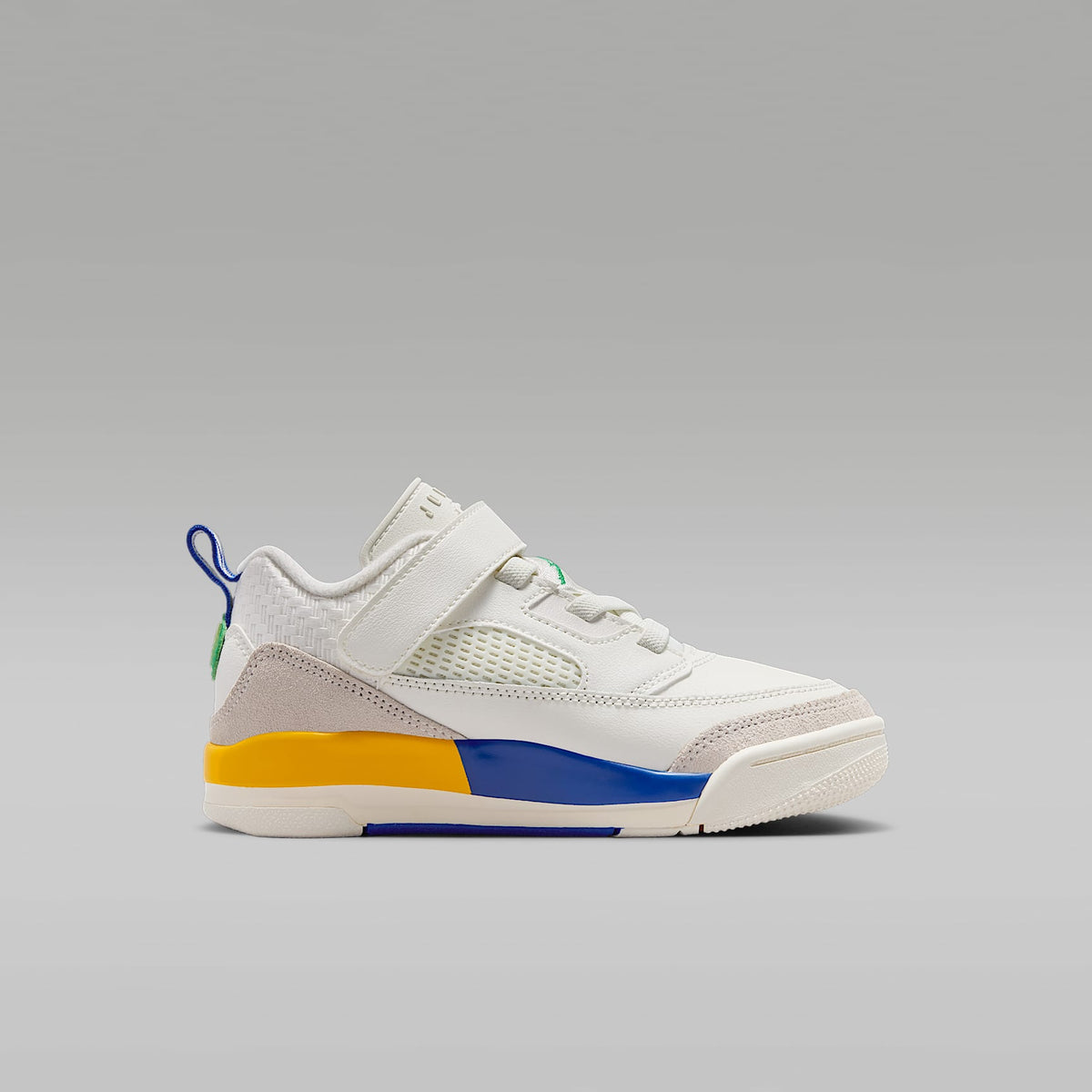 Jordan Spizike Low – Vela/Azul eléctrico/Fantasma/Verde suerte – vista 3