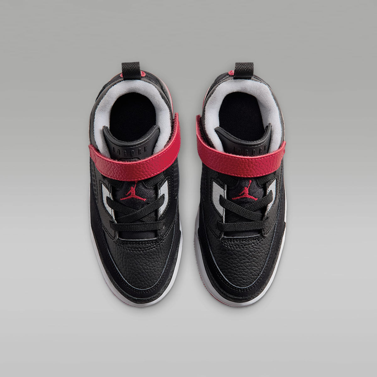 Jordan Spizike Low – Negro/Gris lobo/Blanco/Rojo gimnasio – vista 4