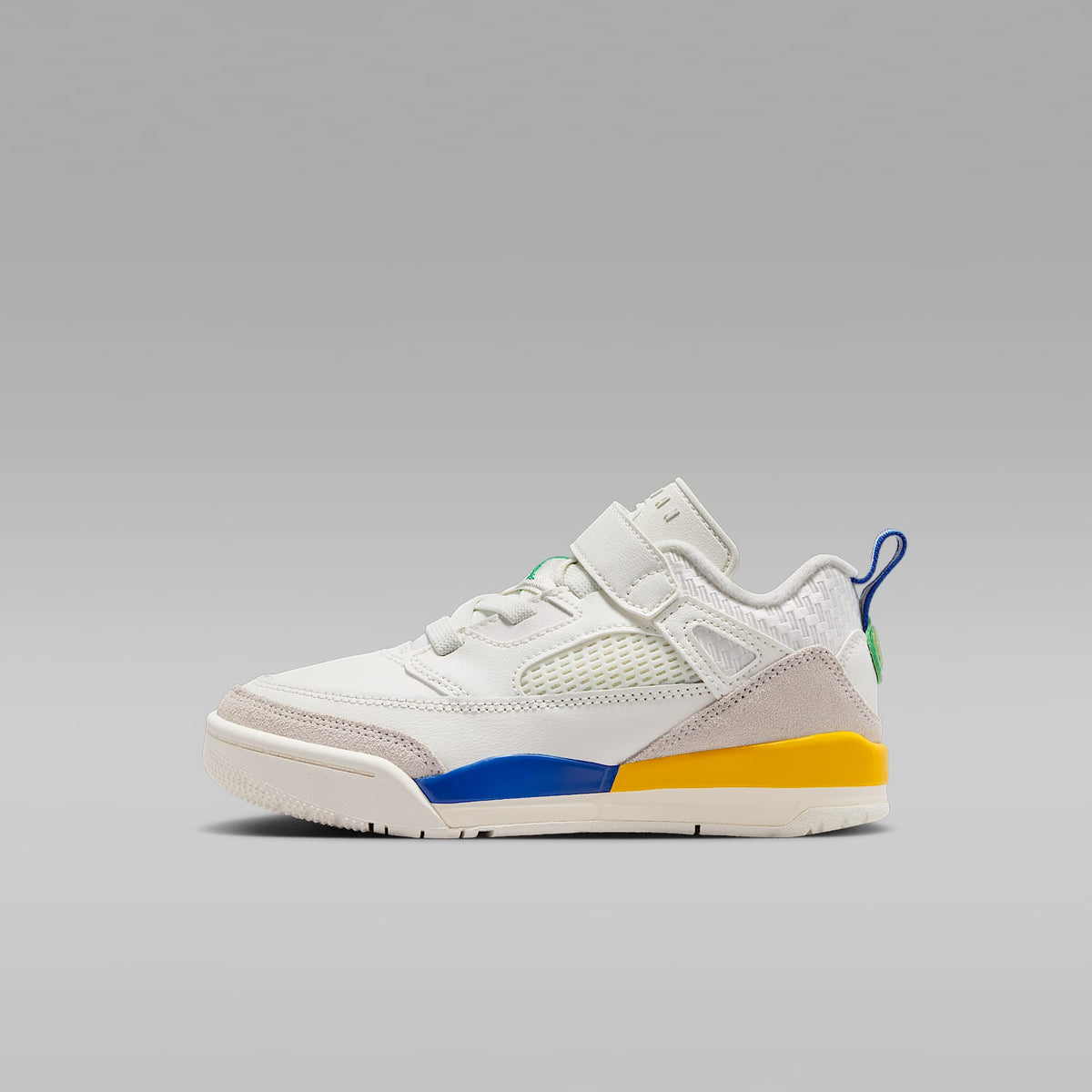 Jordan Spizike Low – Vela/Azul eléctrico/Fantasma/Verde suerte – vista 1