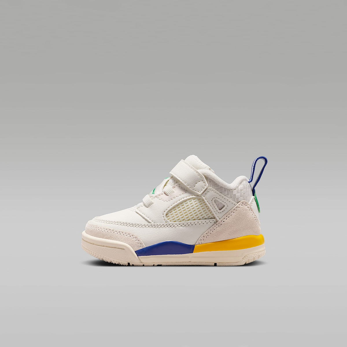 Jordan Spizike Low – Vela/Azul eléctrico/Fantasma/Verde suerte – vista 1