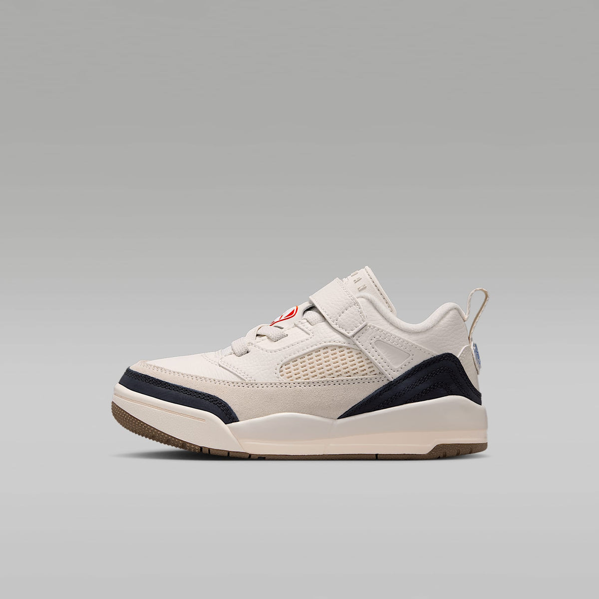 Jordan Spizike Low FC – Fantasma/Vela/Azul eléctrico/Rojo universitario – vista 1