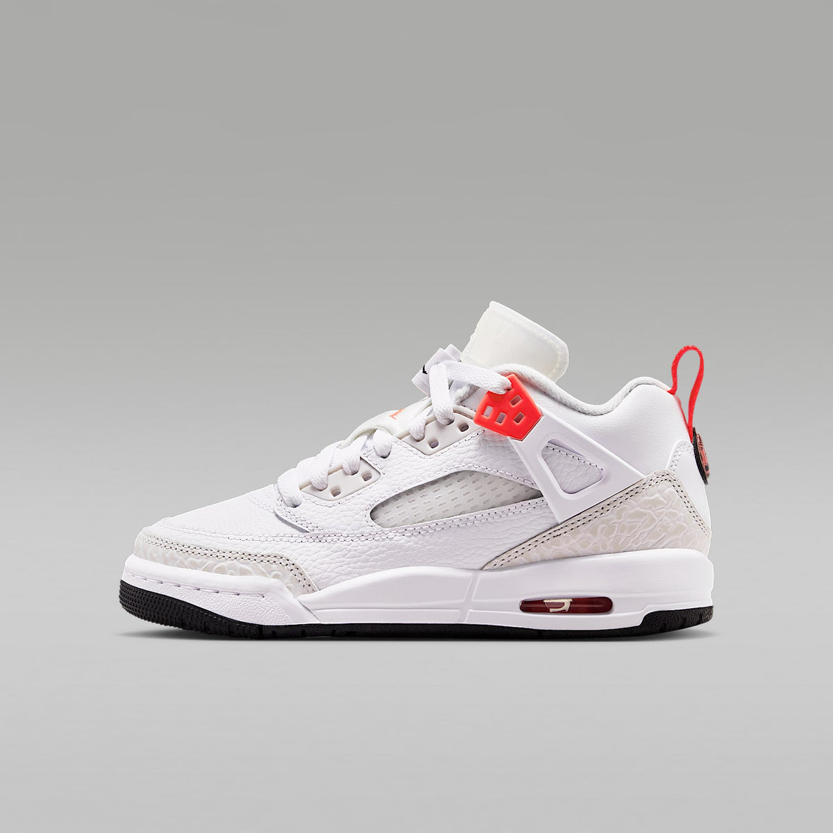 Jordan Spizike Low – Blanco/Gris vasto/Negro/Carmesí brillante – vista 1