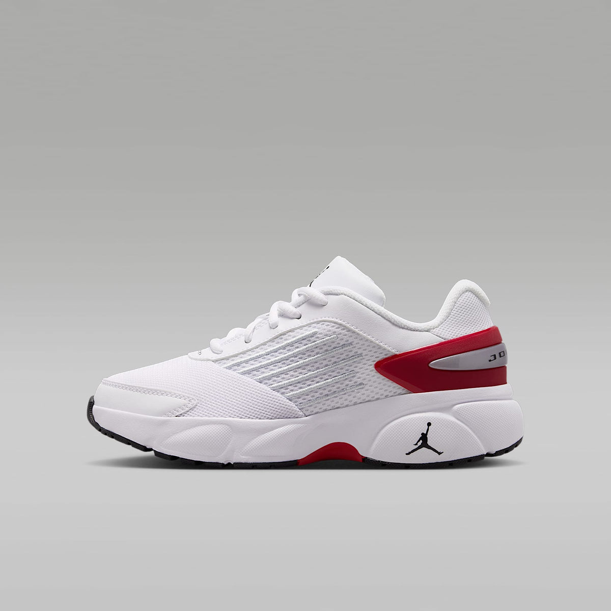 Jordan Trunner Flow – Blanco/Rojo gimnasio/Plata metalizado/Negro – vista 1