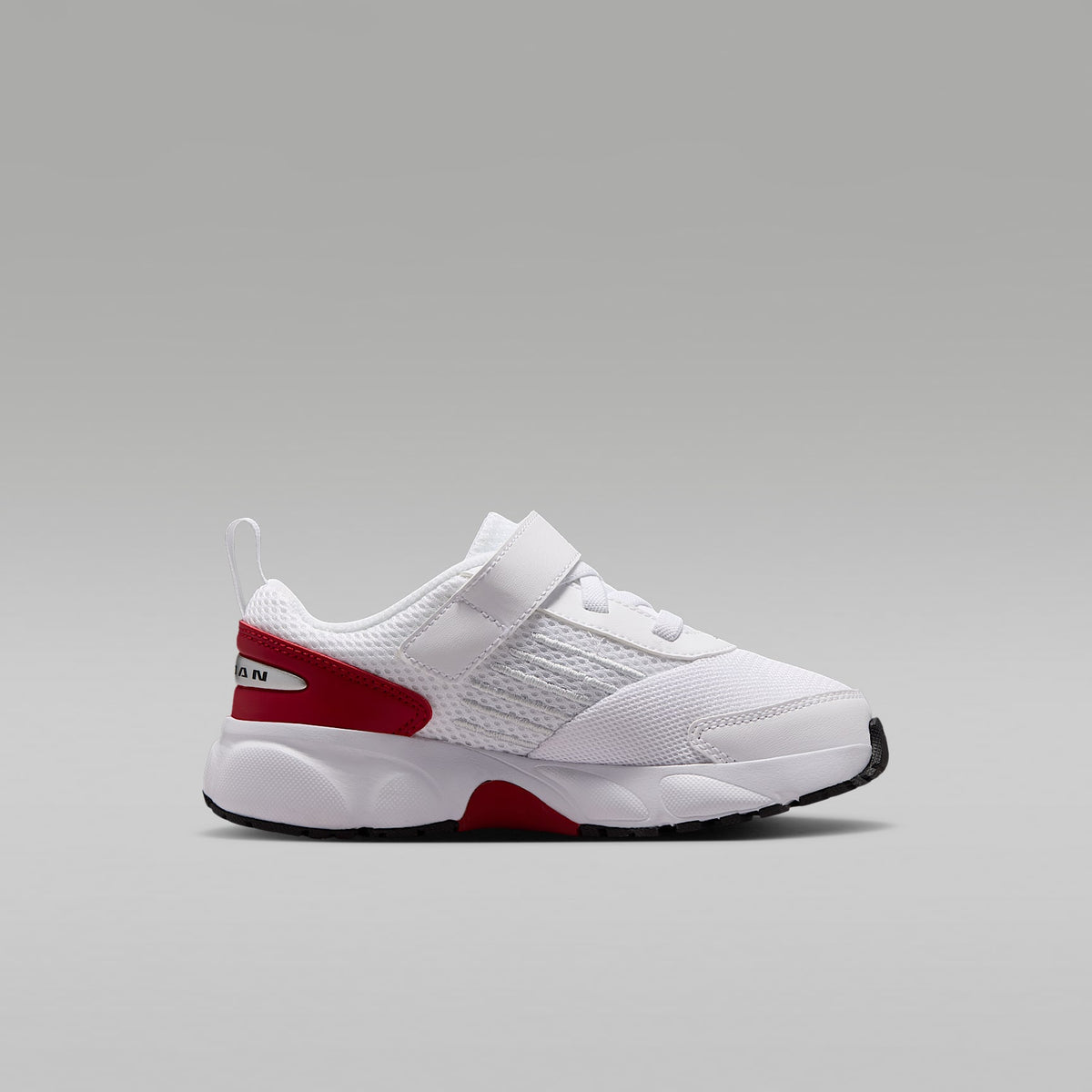 Jordan Trunner Flow – Blanco/Rojo gimnasio/Plata metalizado/Negro – vista 3