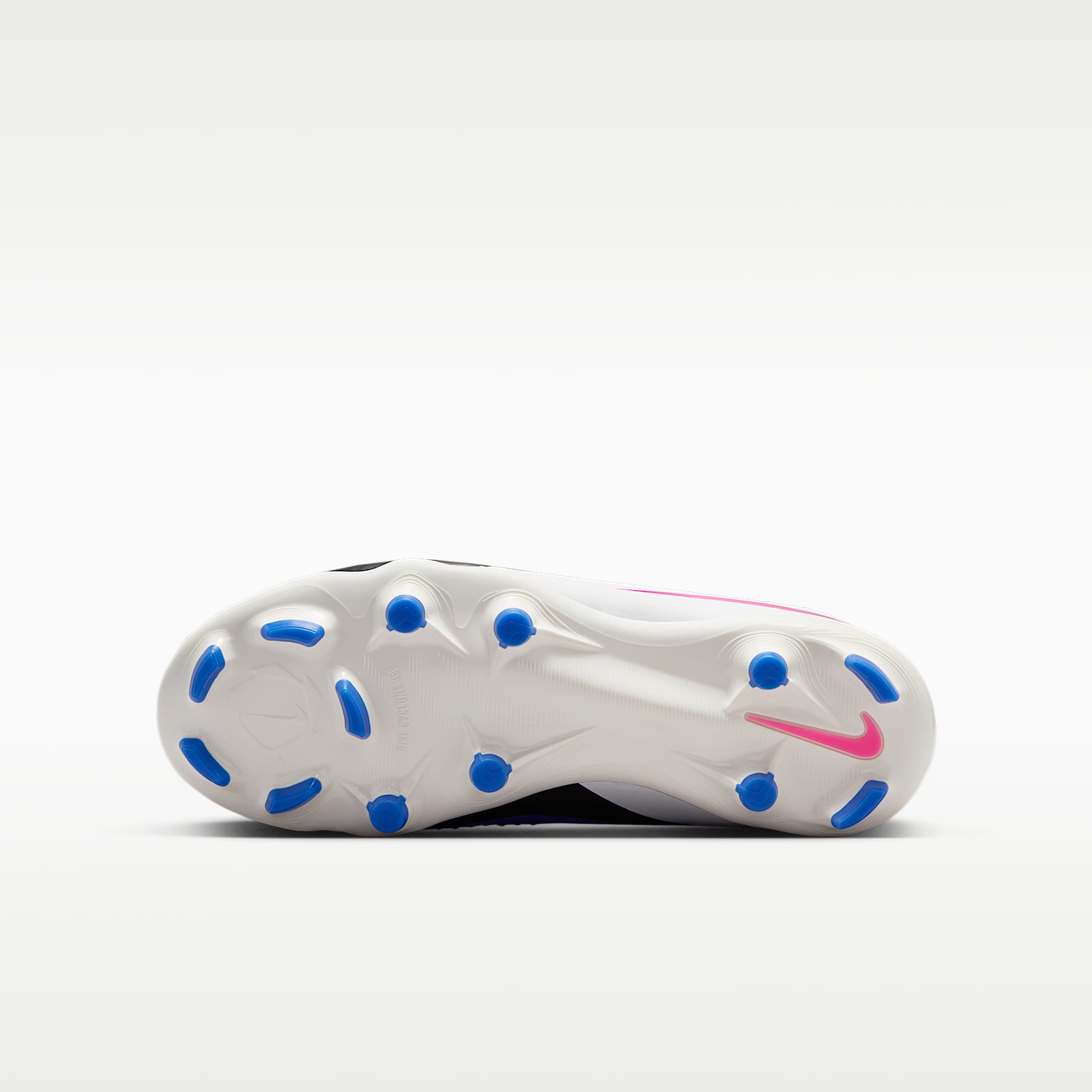 Nike Jr. Phantom 6 Low Academy – Azul carrera/Blanco/Avalancha rosa – vista 2