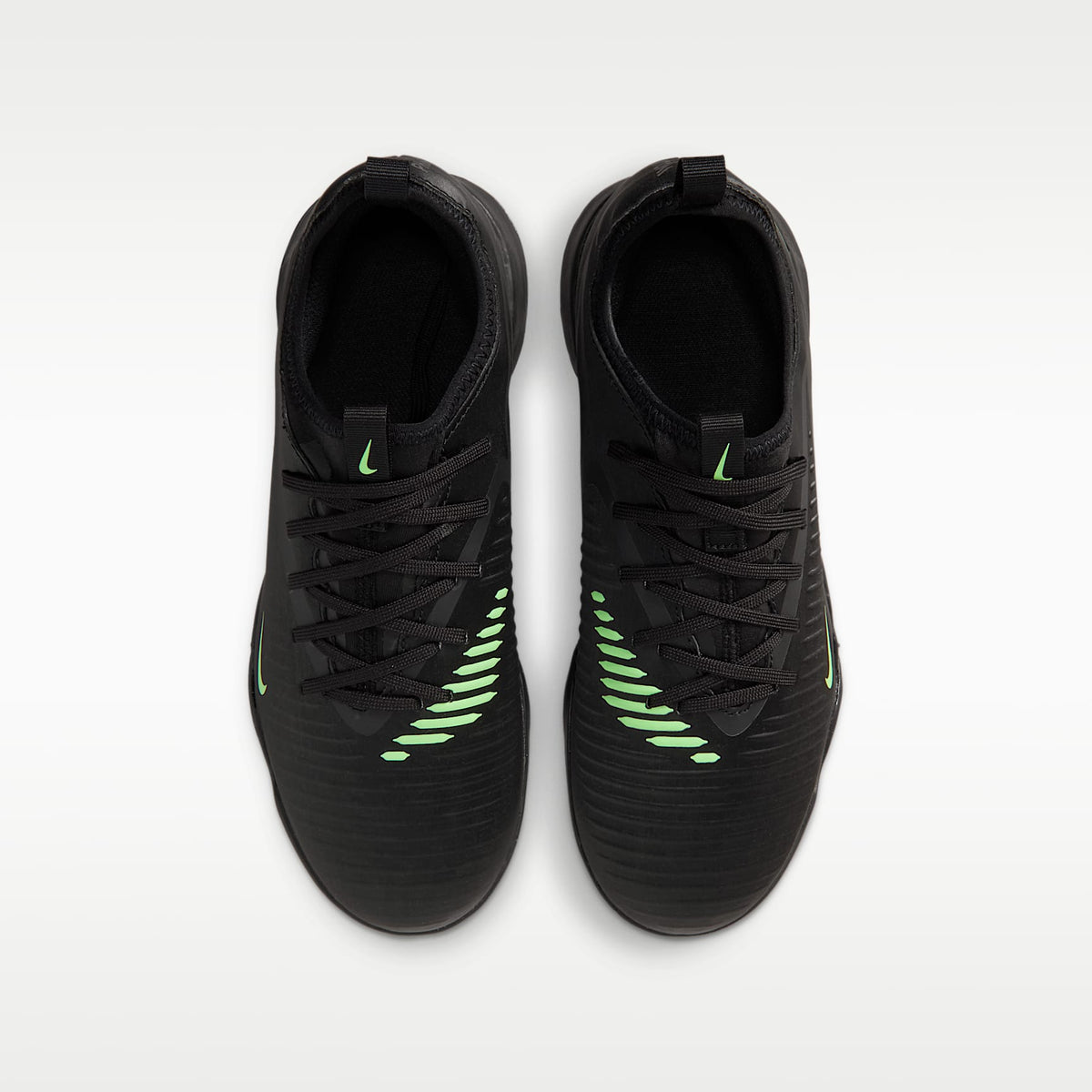 Nike Jr. Phantom 6 Low Academy – Negro/Negro/Verde ilusión – vista 4