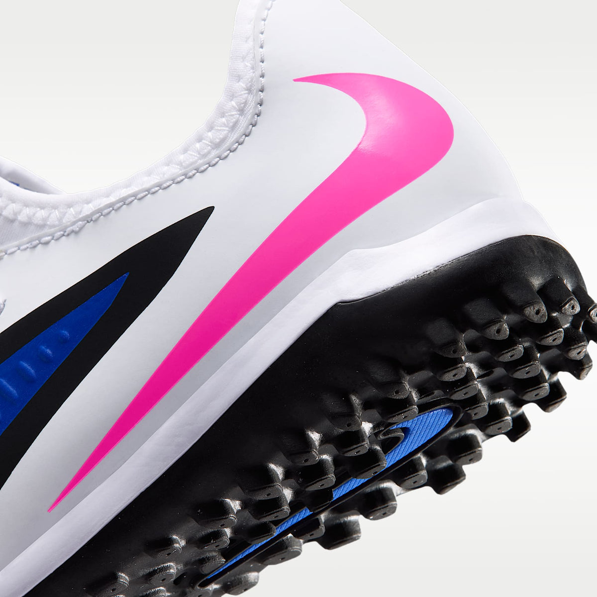 Nike Jr. Phantom 6 Low Academy – Azul carrera/Blanco/Avalancha rosa – vista 8