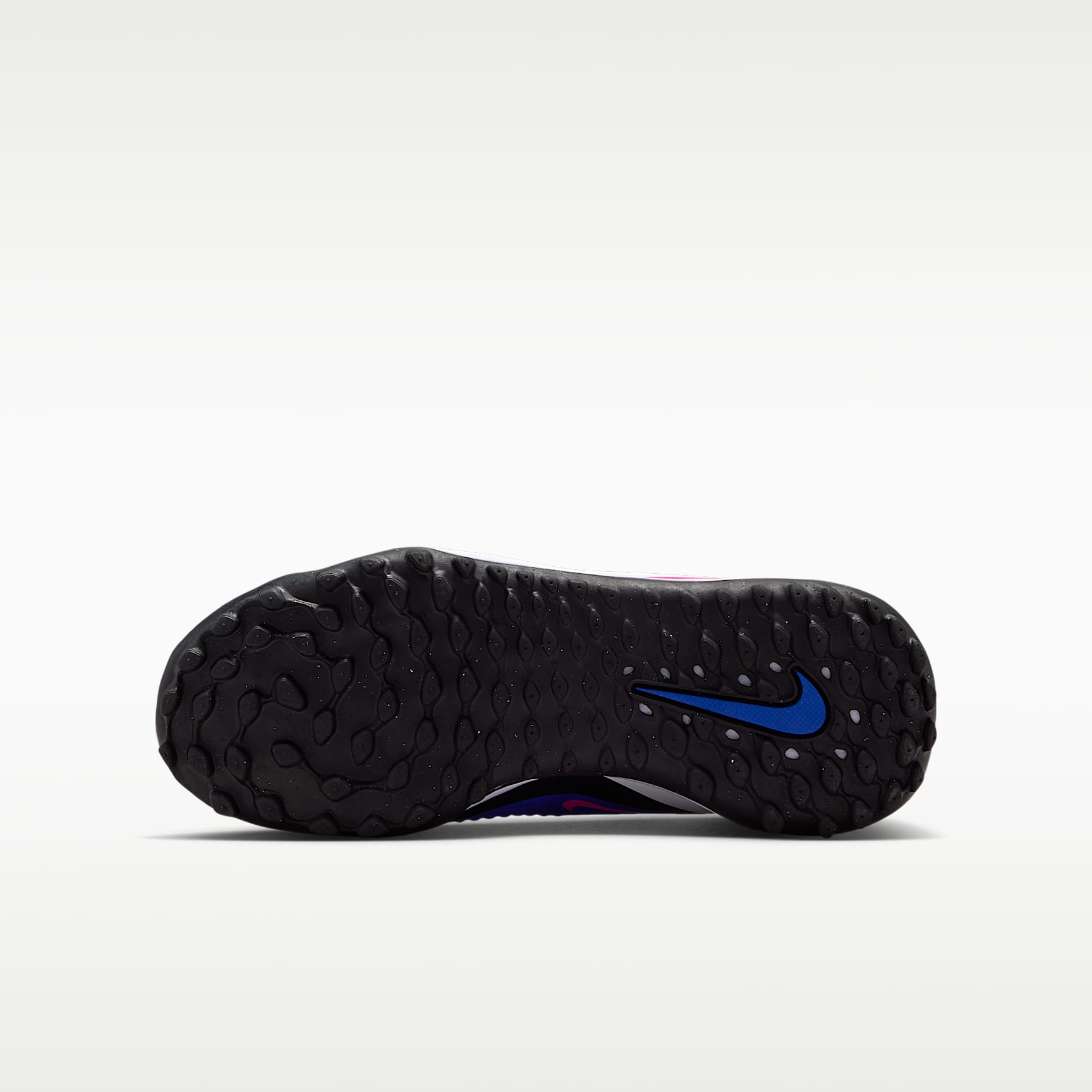 Nike Jr. Phantom 6 Low Academy – Azul carrera/Blanco/Avalancha rosa – vista 2