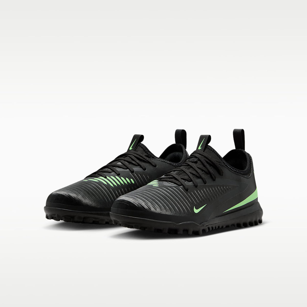 Nike Jr. Phantom 6 Low Academy – Negro/Negro/Verde ilusión – vista 5