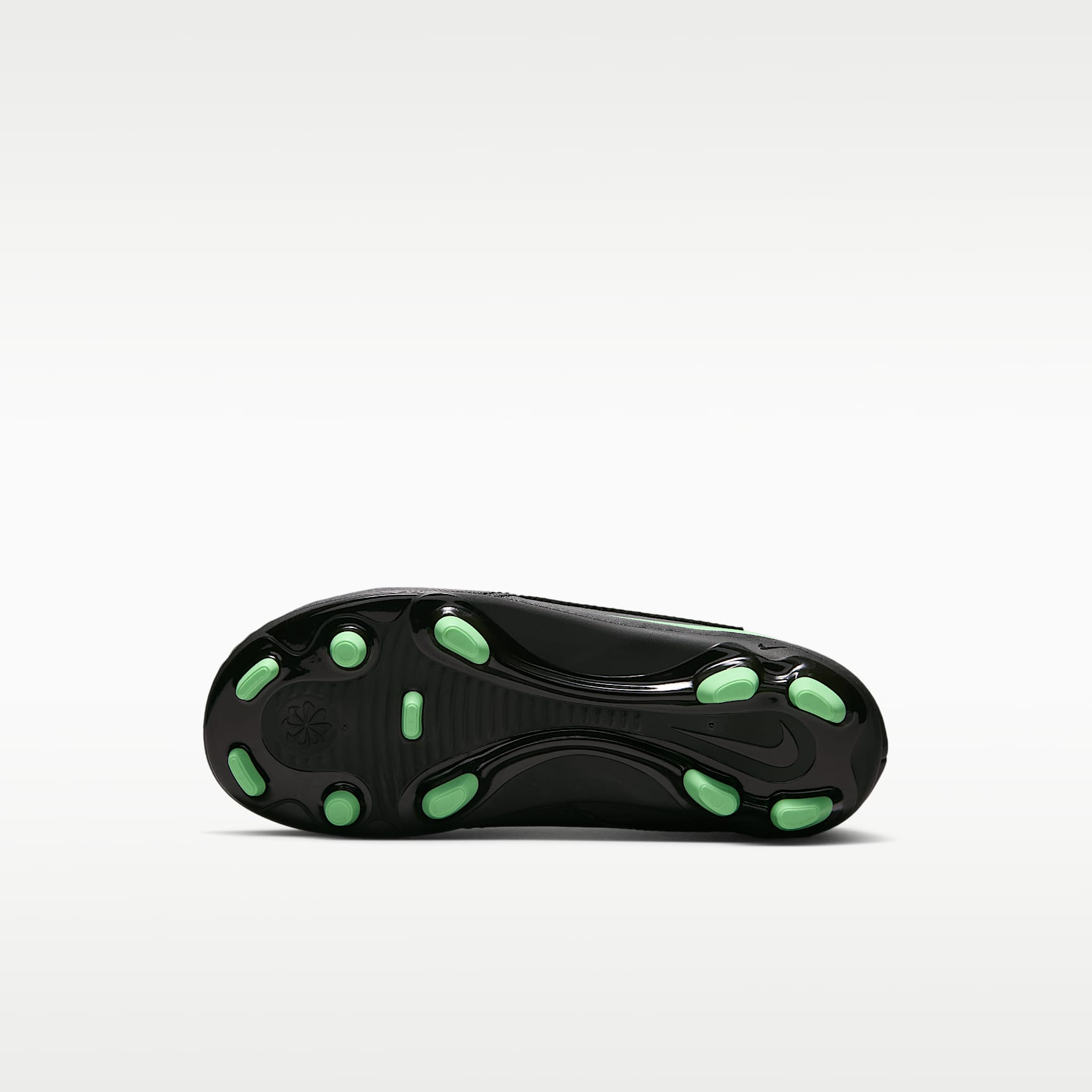 Nike Jr. Phantom 6 Low Club – Negro/Negro/Verde ilusión – vista 2