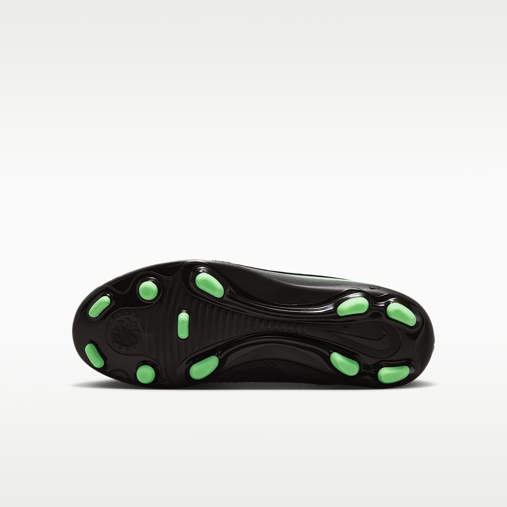 Nike Jr. Phantom 6 Low Club – Negro/Negro/Verde ilusión – vista 2