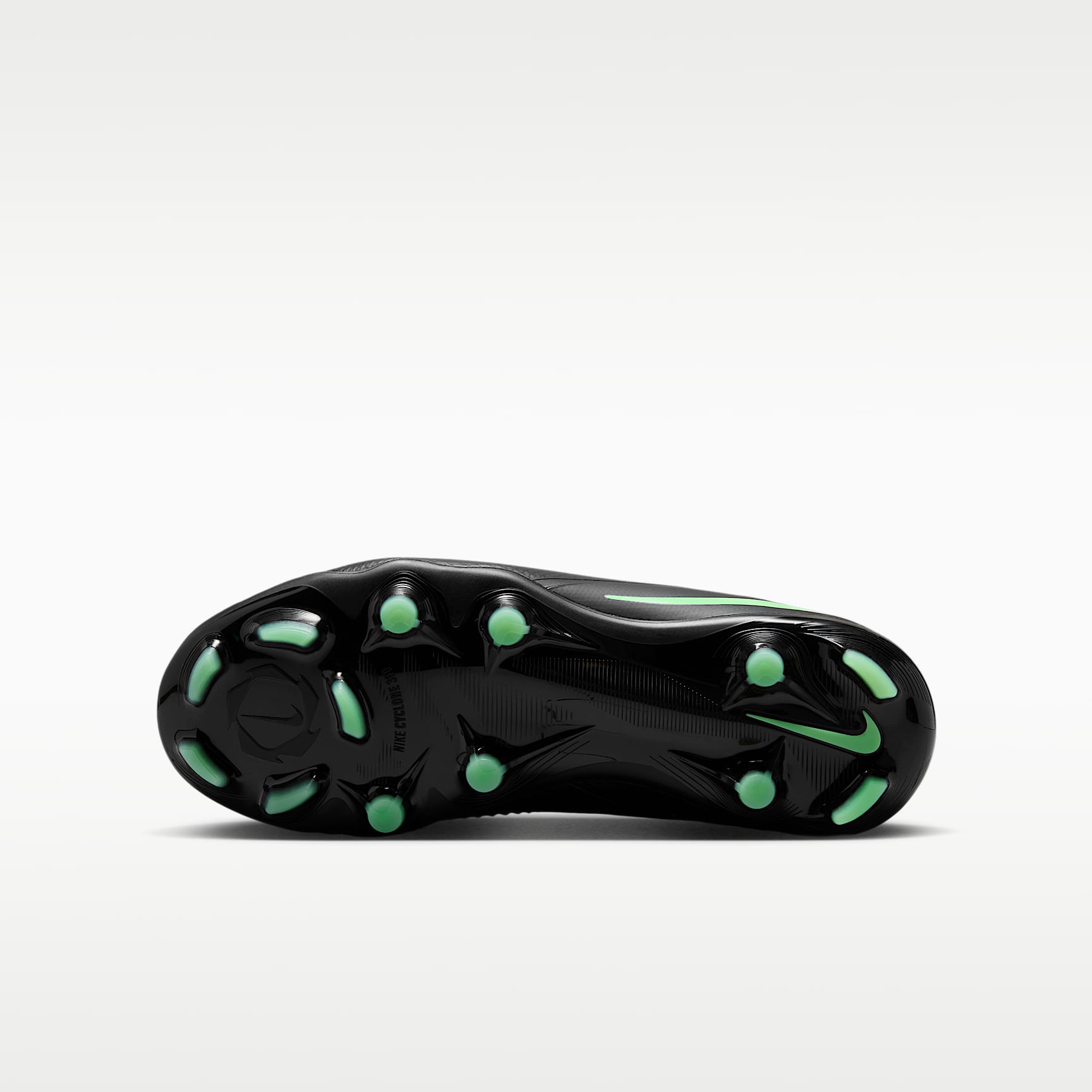 Nike Jr. Phantom 6 Low Pro – Negro/Negro/Verde ilusión – vista 2
