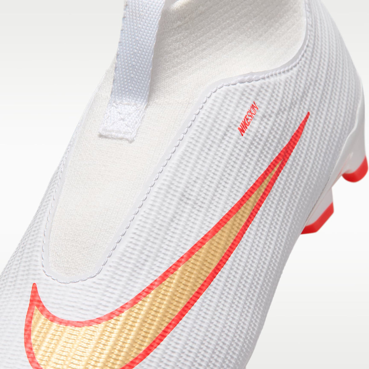 Nike Jr. Mercurial Superfly 11 Academy – Blanco/Carmesí brillante/Difuso – vista 8