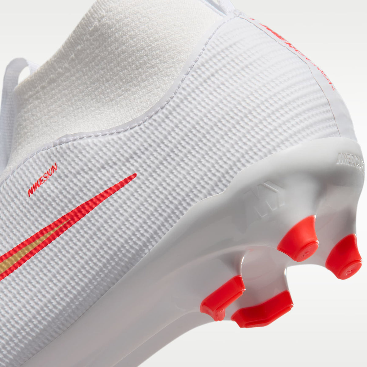 Nike Jr. Mercurial Superfly 11 Academy – Blanco/Carmesí brillante/Difuso – vista 9