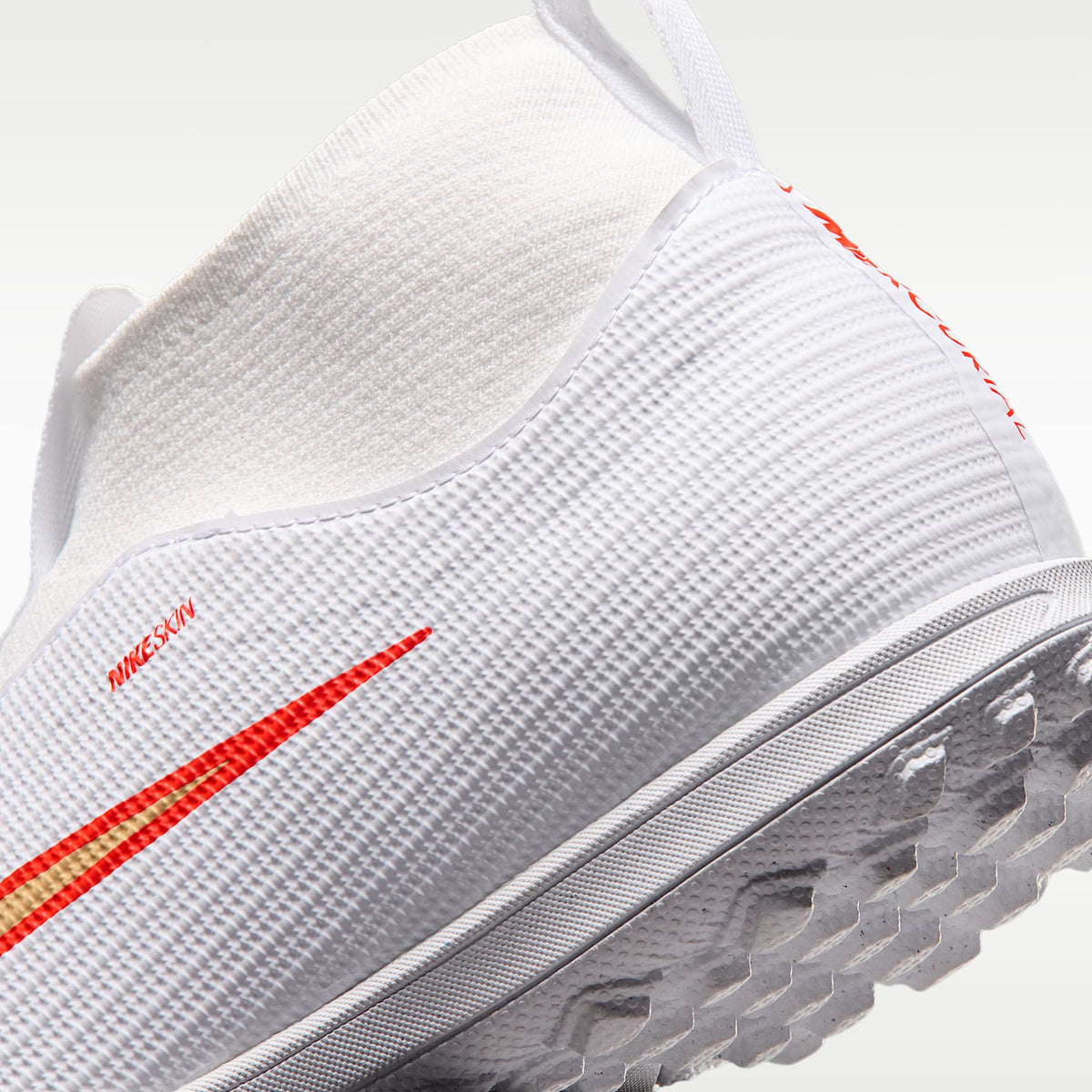 Nike Jr. Mercurial Superfly 11 Academy – Blanco/Carmesí brillante/Difuso – vista 8