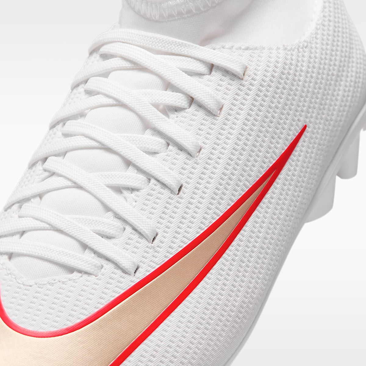 Nike Jr. Mercurial Superfly 11 Club – Blanco/Carmesí brillante/Difuso – vista 8