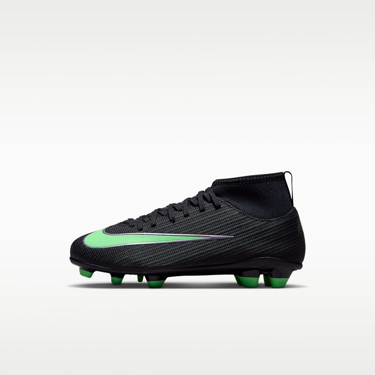 Nike Jr. Mercurial Superfly 11 Club – Negro/Negro/Verde ilusión – vista 1