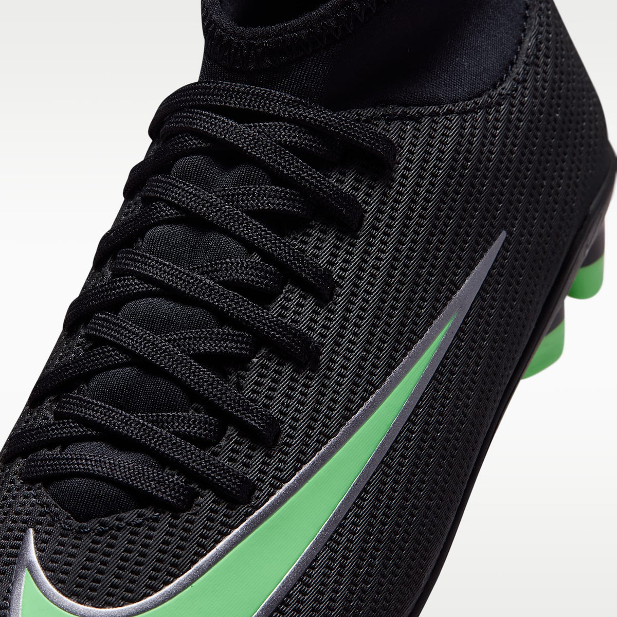 Nike Jr. Mercurial Superfly 11 Club – Negro/Negro/Verde ilusión – vista 8