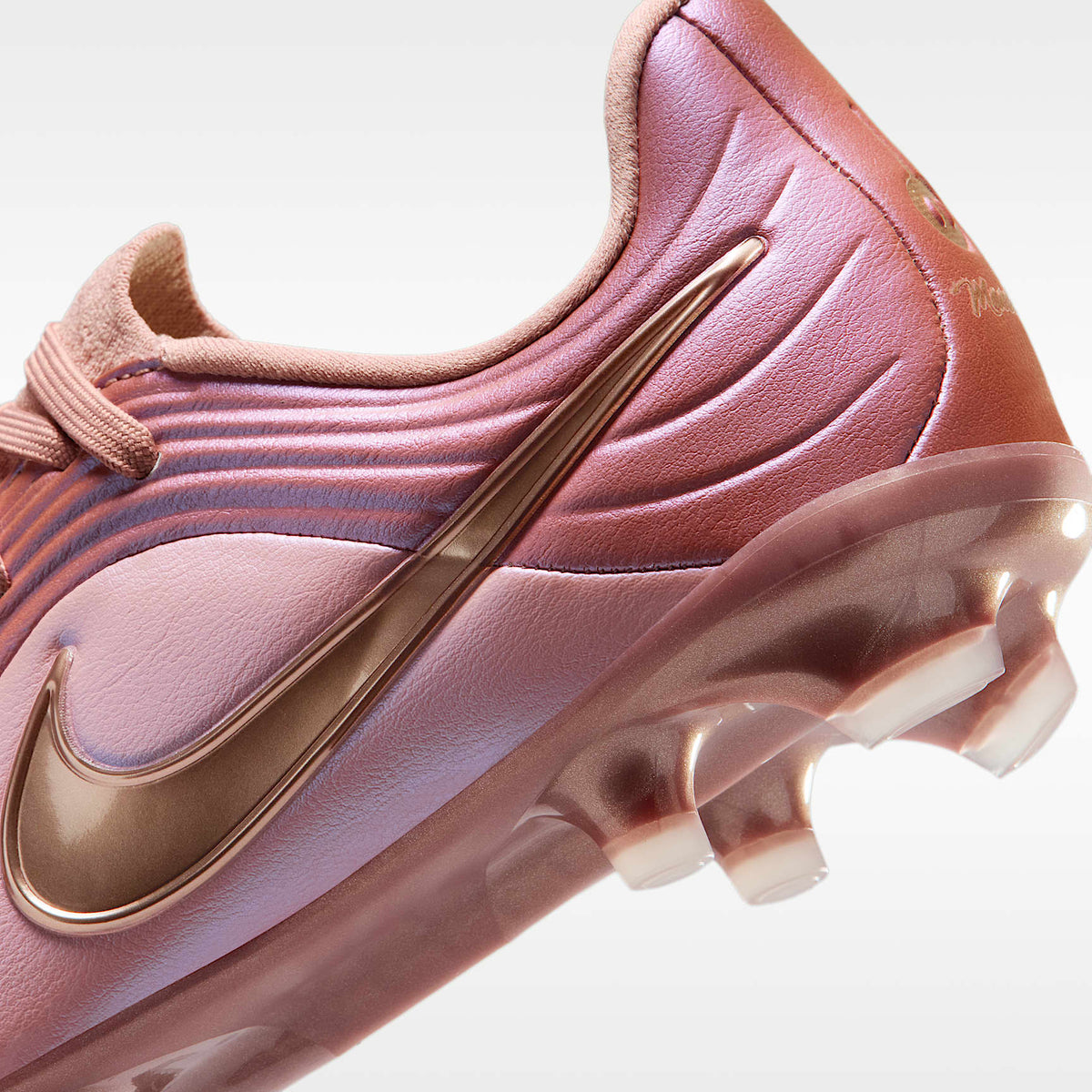 Nike Jr. Tiempo Maestro Academy LE – Bronce rojo metálico/Oro rosa metalizado – vista 9