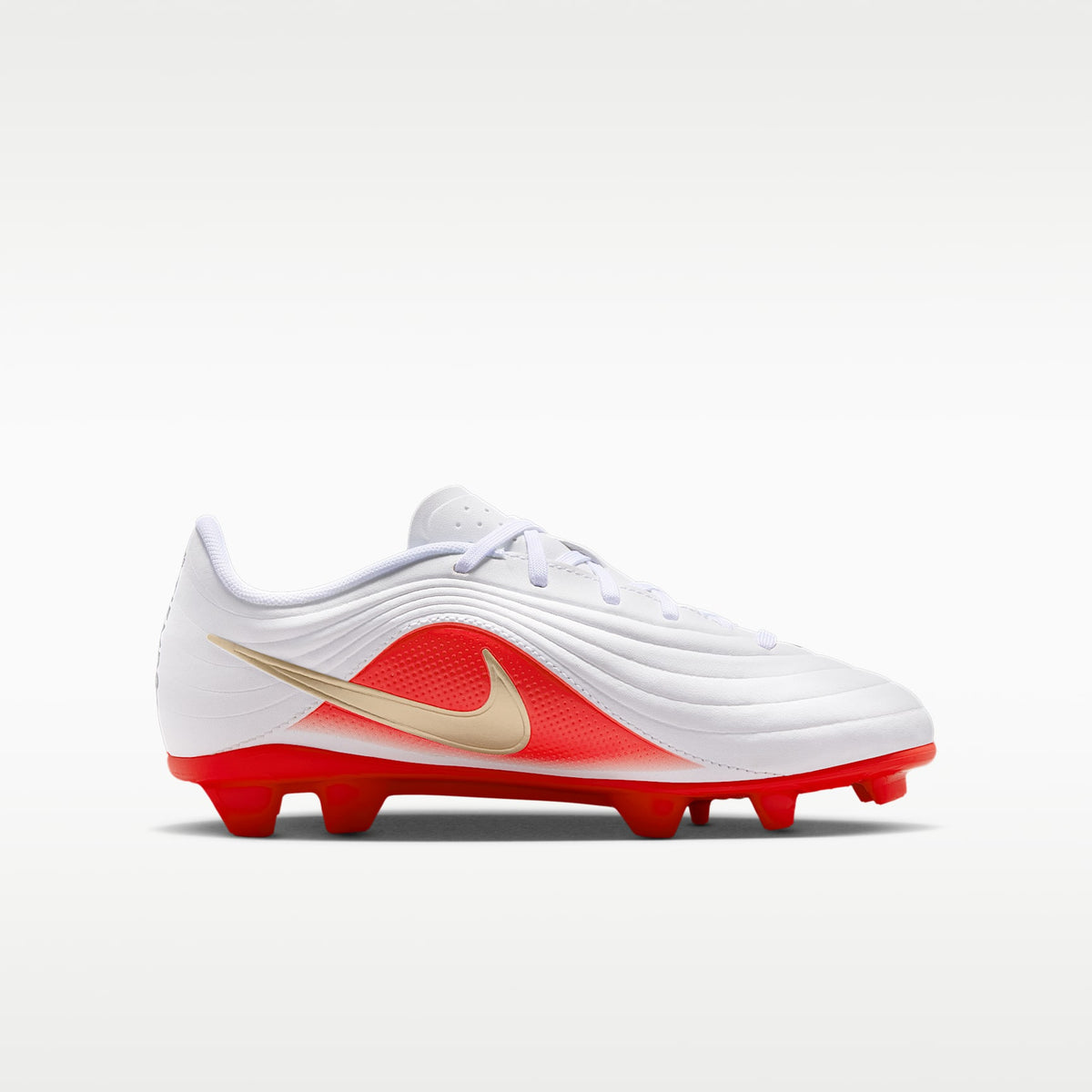 Nike Jr. Tiempo Maestro Club – Blanco/Carmesí brillante/Difuso – vista 3