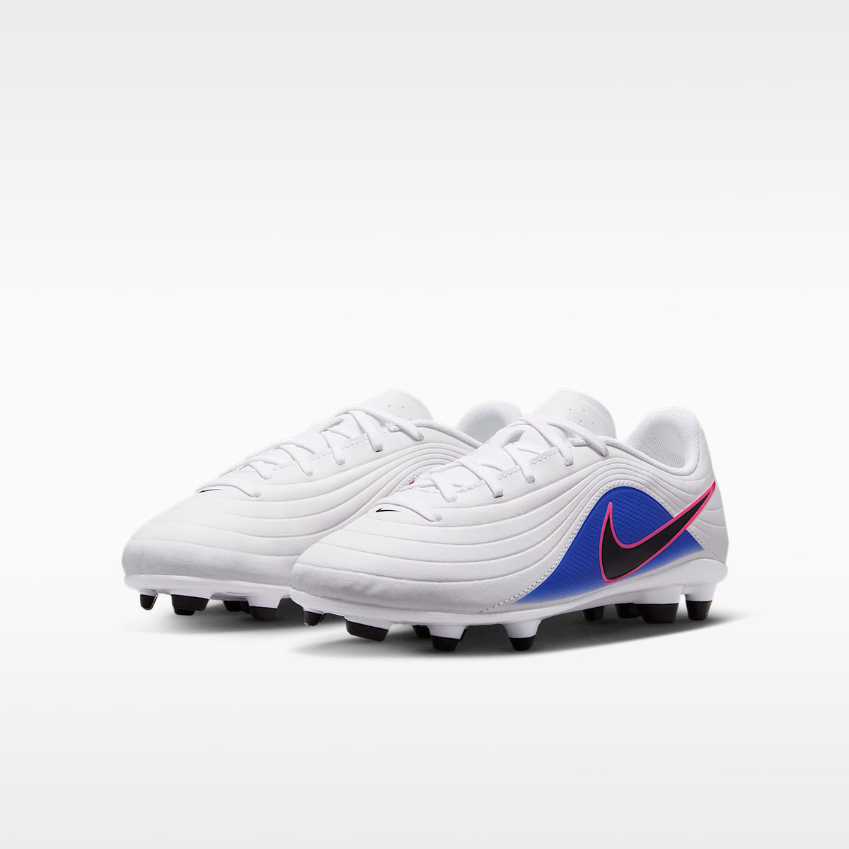 Nike Jr. Tiempo Maestro Club – Blanco/Azul carrera/Avalancha rosa/Negro – vista 5