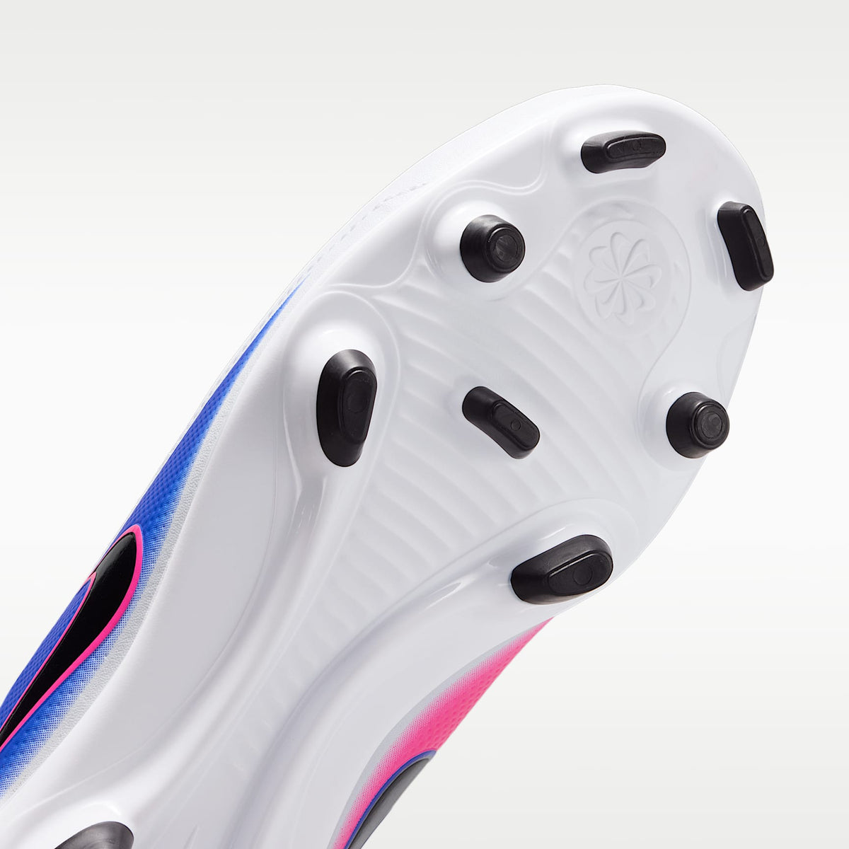Nike Jr. Tiempo Maestro Club – Blanco/Azul carrera/Avalancha rosa/Negro – vista 7
