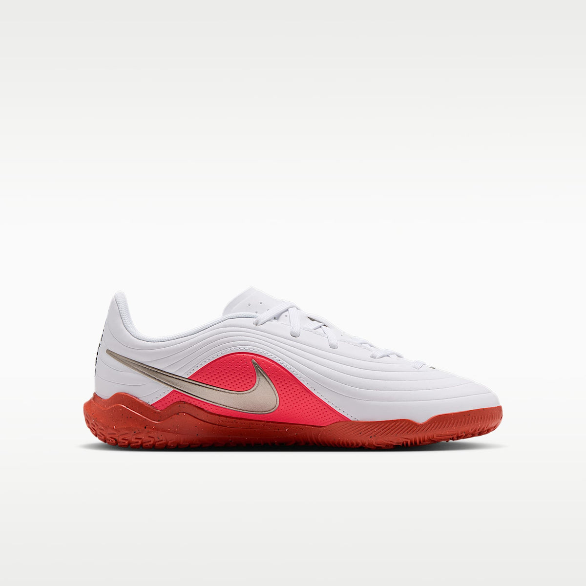 Nike Jr. Tiempo Maestro Club – Blanco/Carmesí brillante/Difuso – vista 3