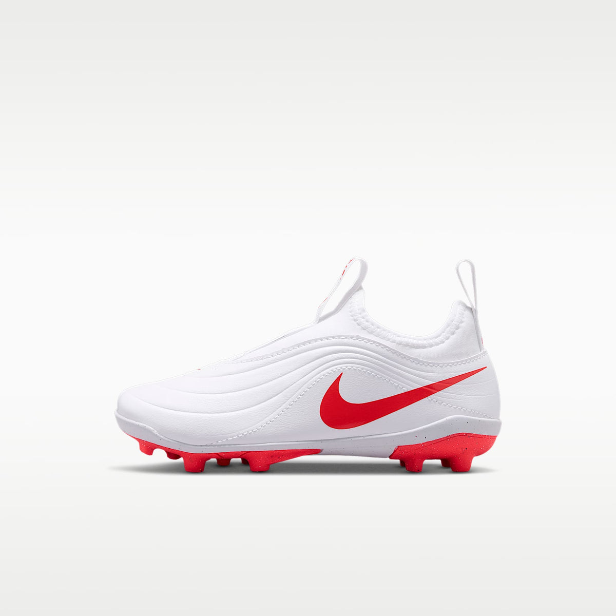 Nike Jr. Tiempo Maestro Club Flex – Blanco/Carmesí brillante/Difuso – vista 1