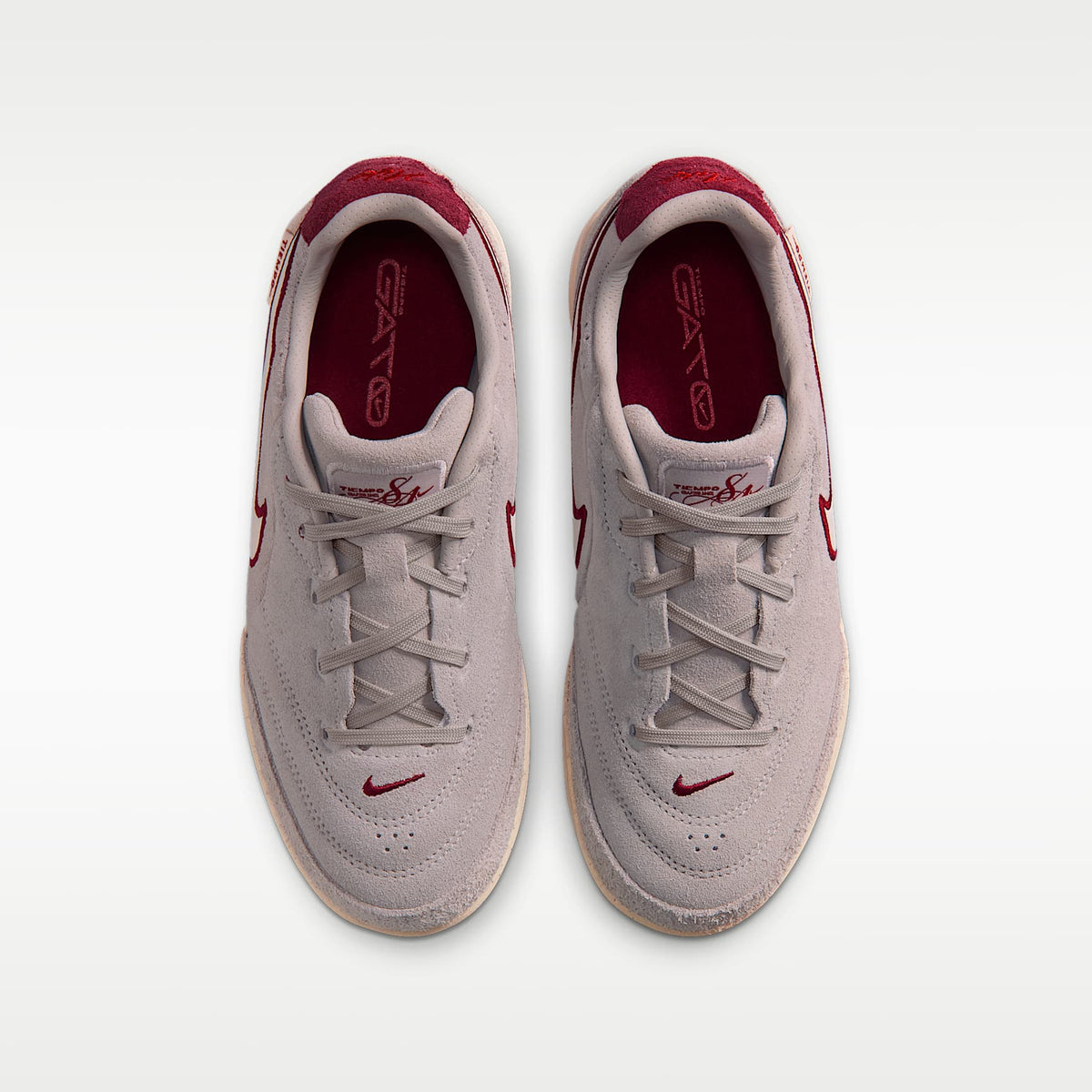Nike Jr. Tiempo Streetgato PRM – Gris partícula/Rojo team/Tiza – vista 4