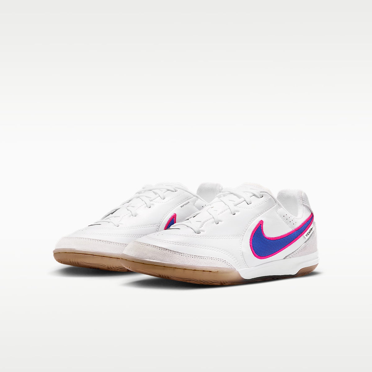 Nike Jr. Tiempo Streetgato – Blanco/Avalancha rosa/Azul carrera – vista 5