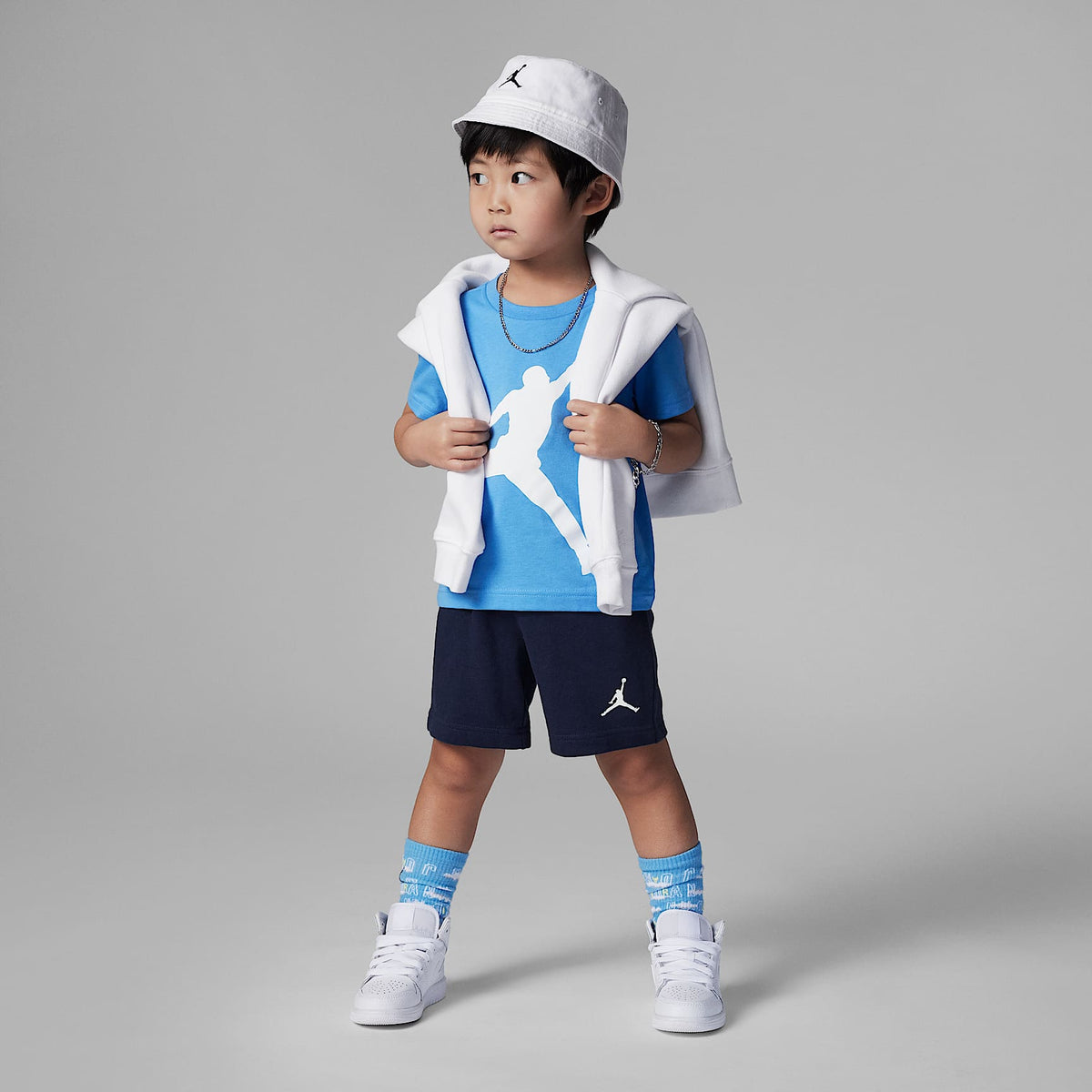 Conjunto Jumbo Jumpman de 2 piezas de shorts infantil Jordan – Azul marino medianoche – vista 1