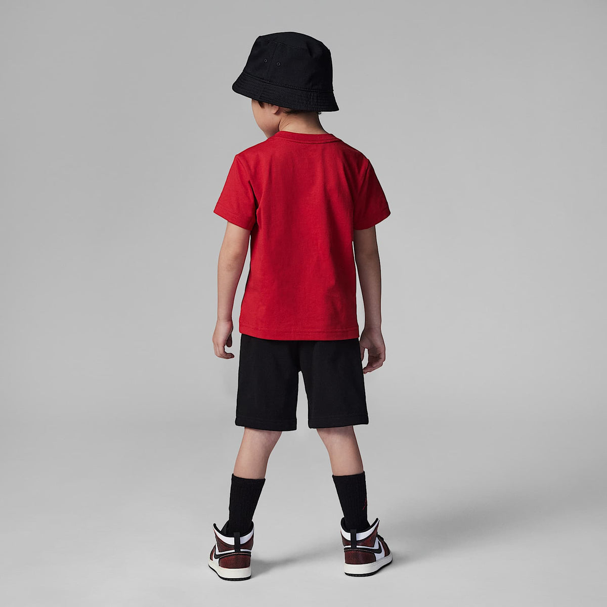 Conjunto Jumbo Jumpman de 2 piezas de shorts para niños talla pequeña Jordan – Negro – vista 2